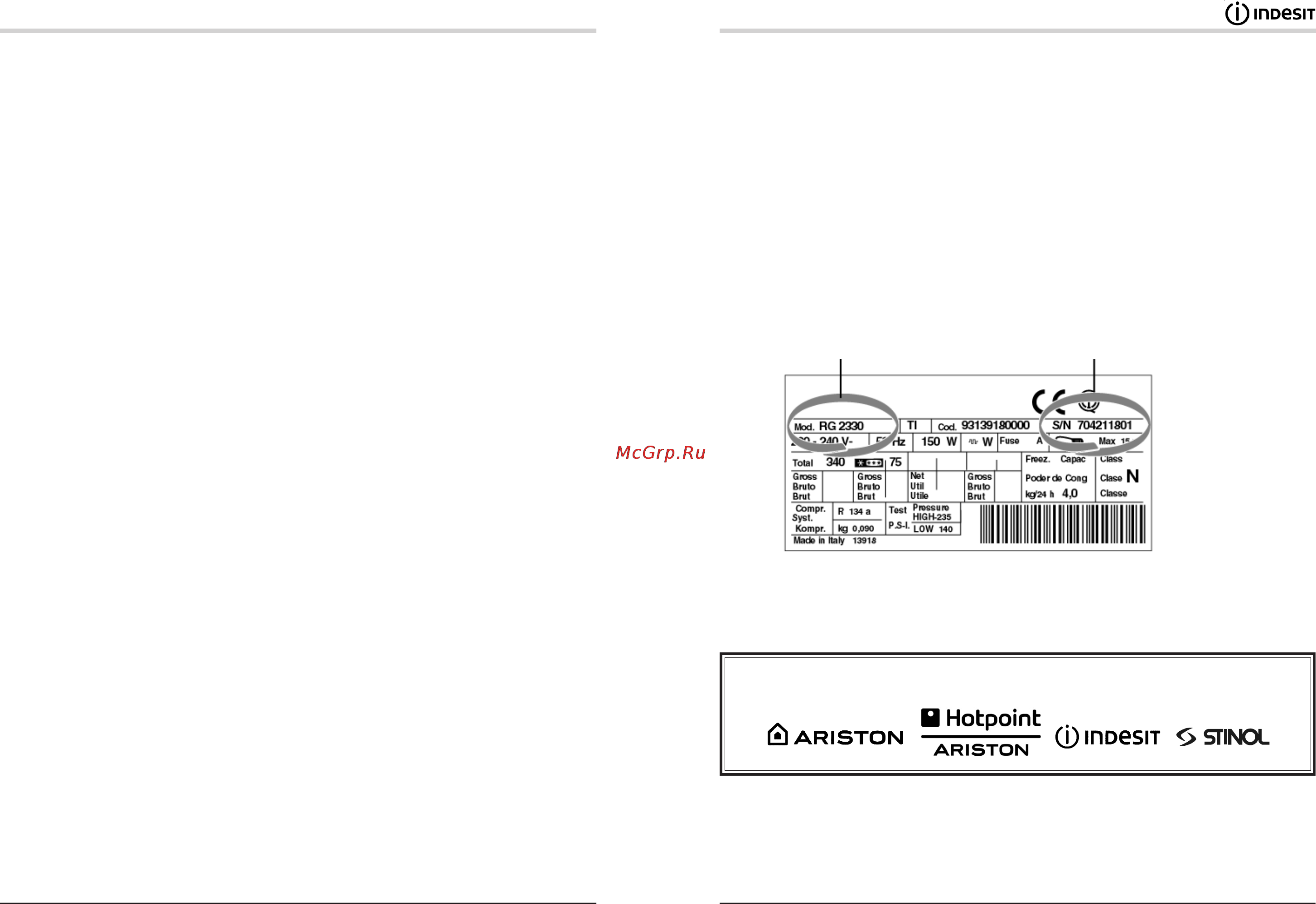 Indesit BAN 34 NF P [10/12] Лет