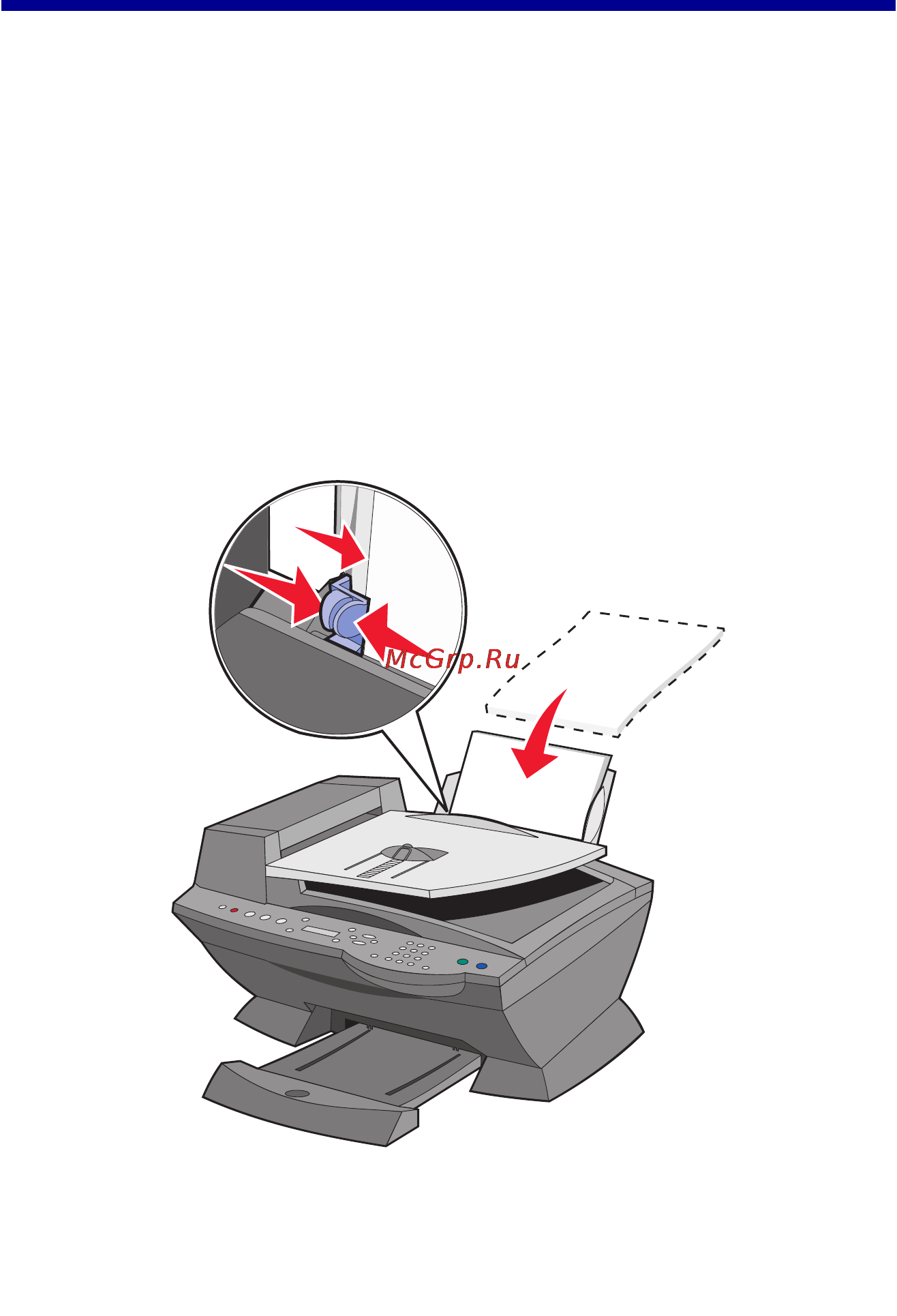 Lexmark X6170 [30/121] Загрузка бумаги на опору