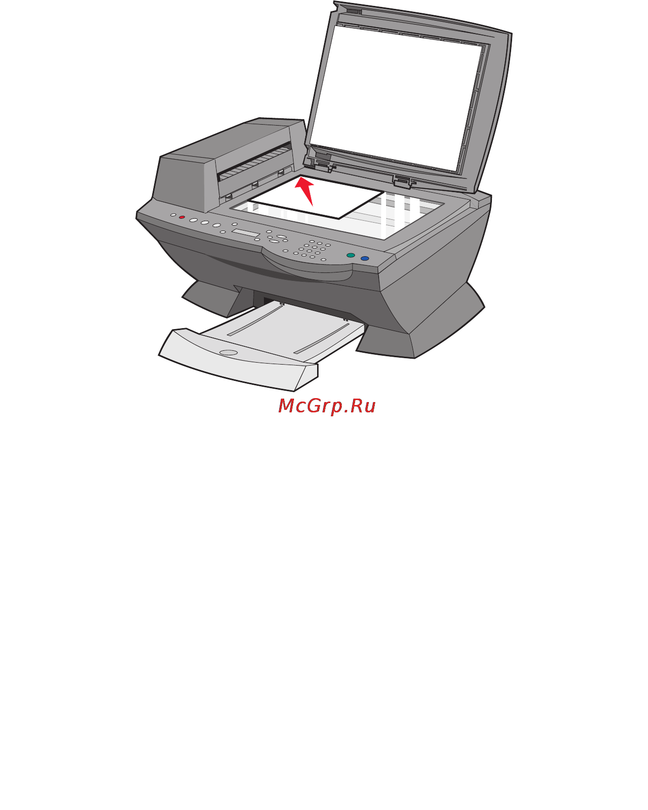 Lexmark X6170 [36/121] Загрузите документ оригинала на стекло сканера