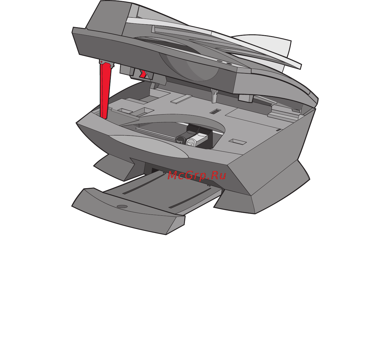 Lexmark X6170 [97/121] Застревание бумаги