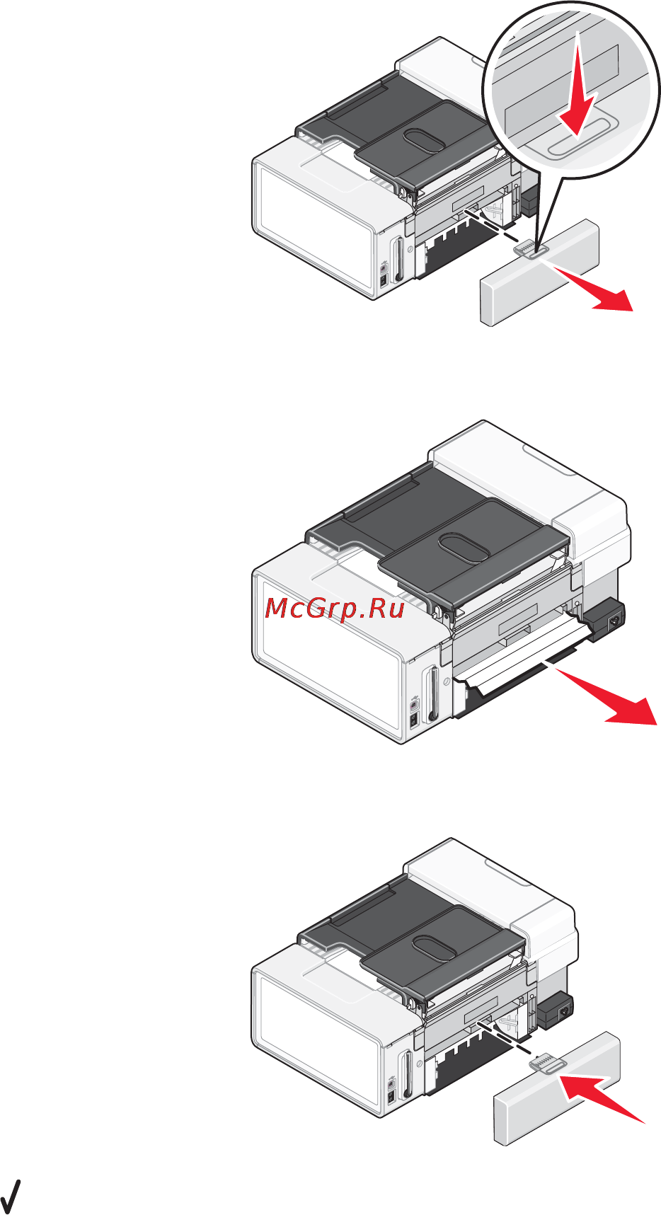 Lexmark X7550 [196/246] Проверьте размещение карты памяти
