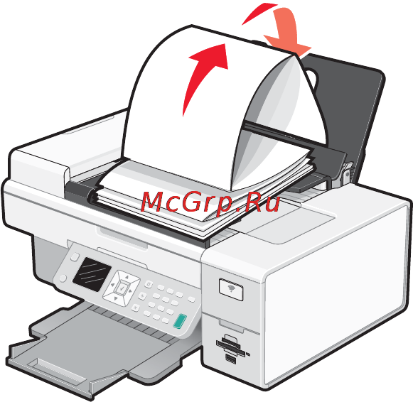 Lexmark X7550 [63/246] Загрузка бумаги формата определяемого пользователем