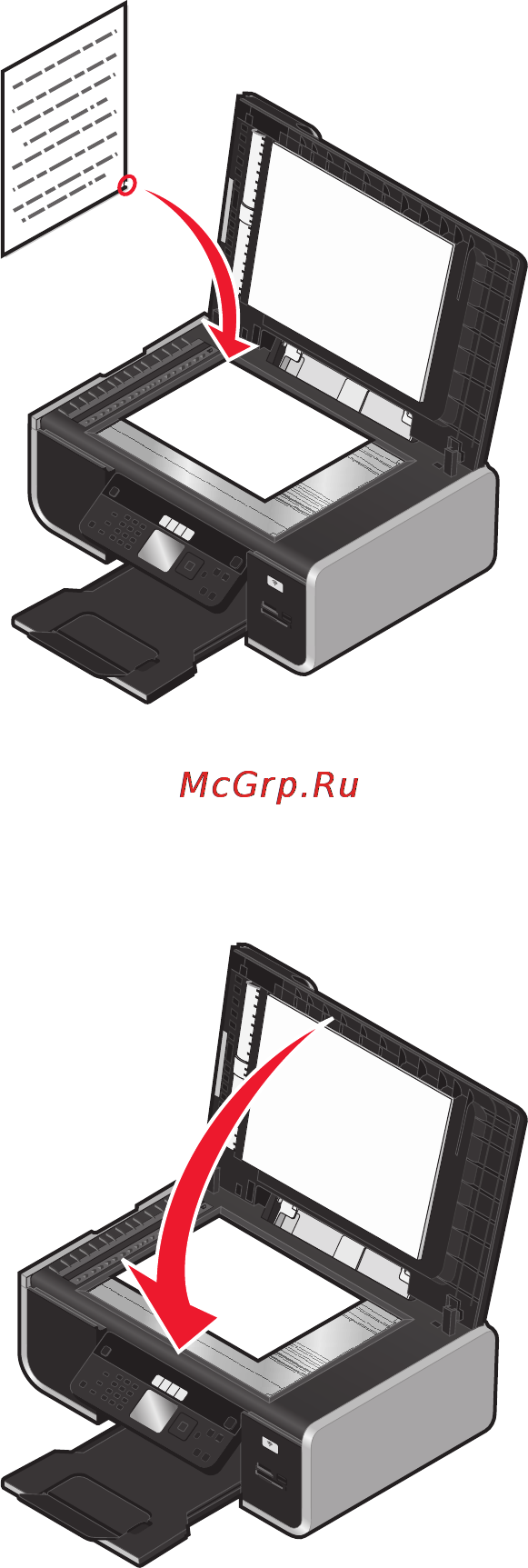 Lexmark X7675 [83/198] Загрузка оригиналов документов в устройство автоматической подачи