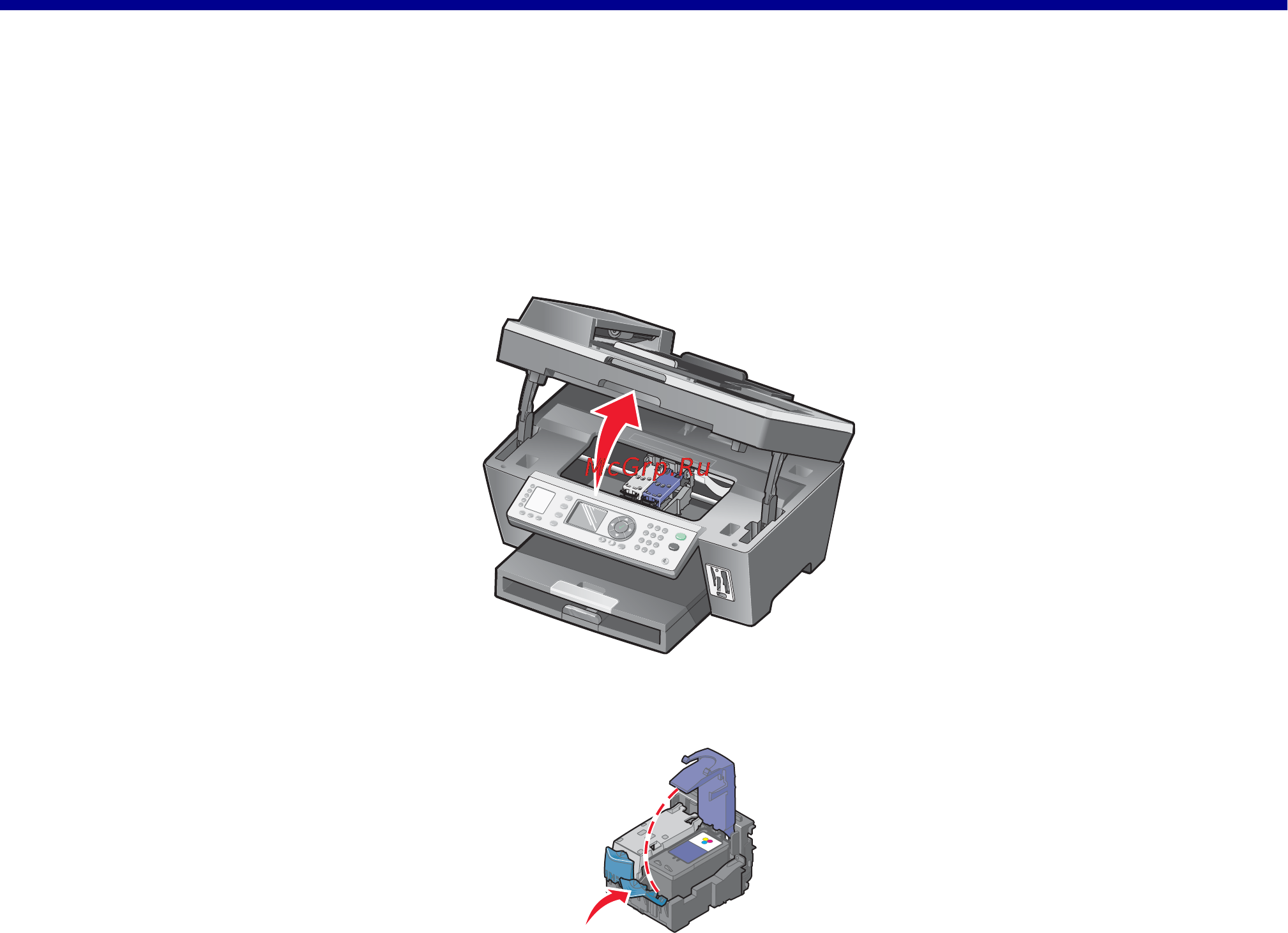 Lexmark X8350 [100/148] Извлечение использованного картриджа
