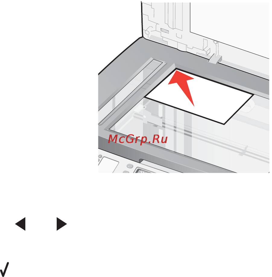 Lexmark X8350 [77/148] Сканирование одностраничного документа с помощью панели управления