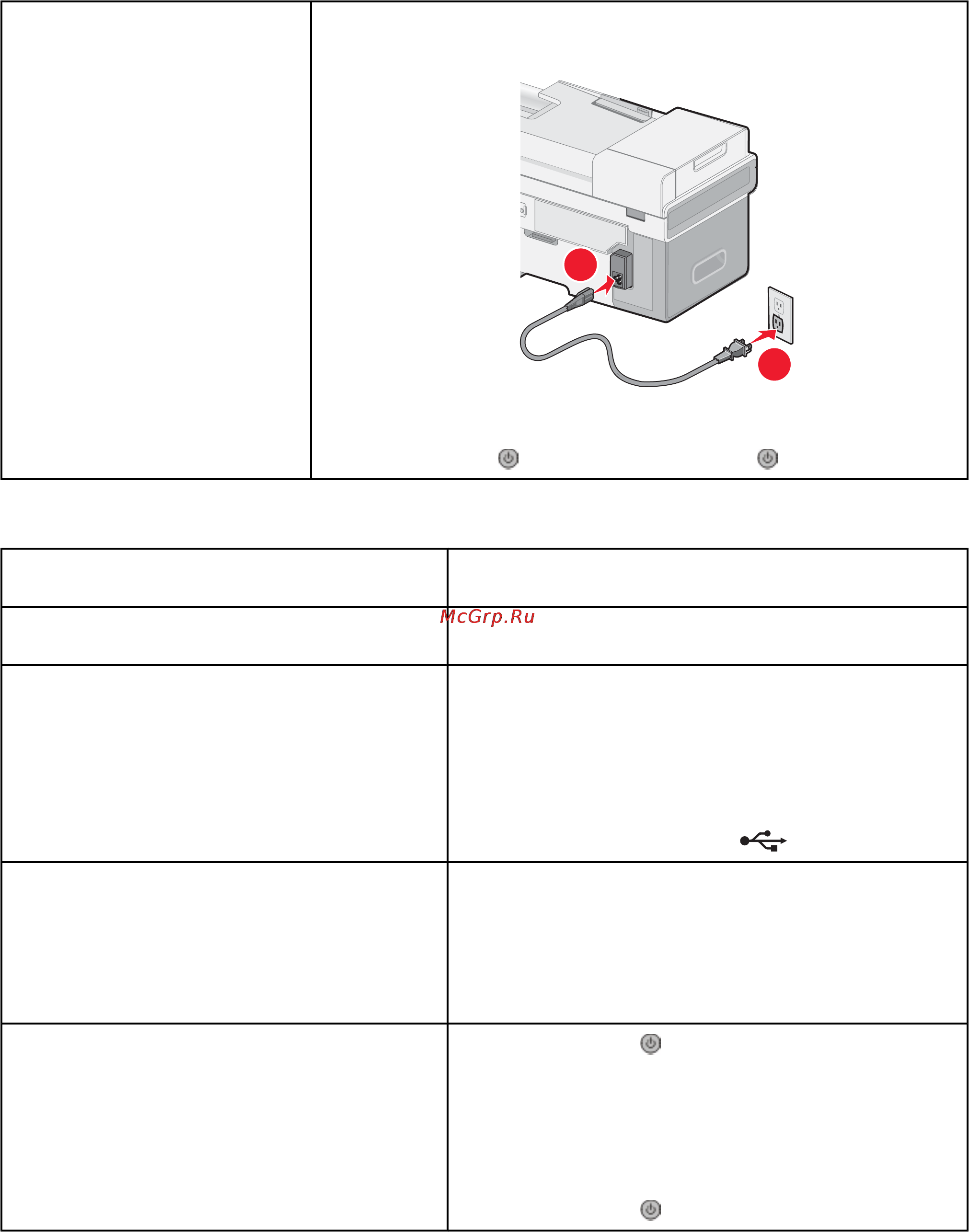 Lexmark X9350 [167/222] Не горит кнопка питания