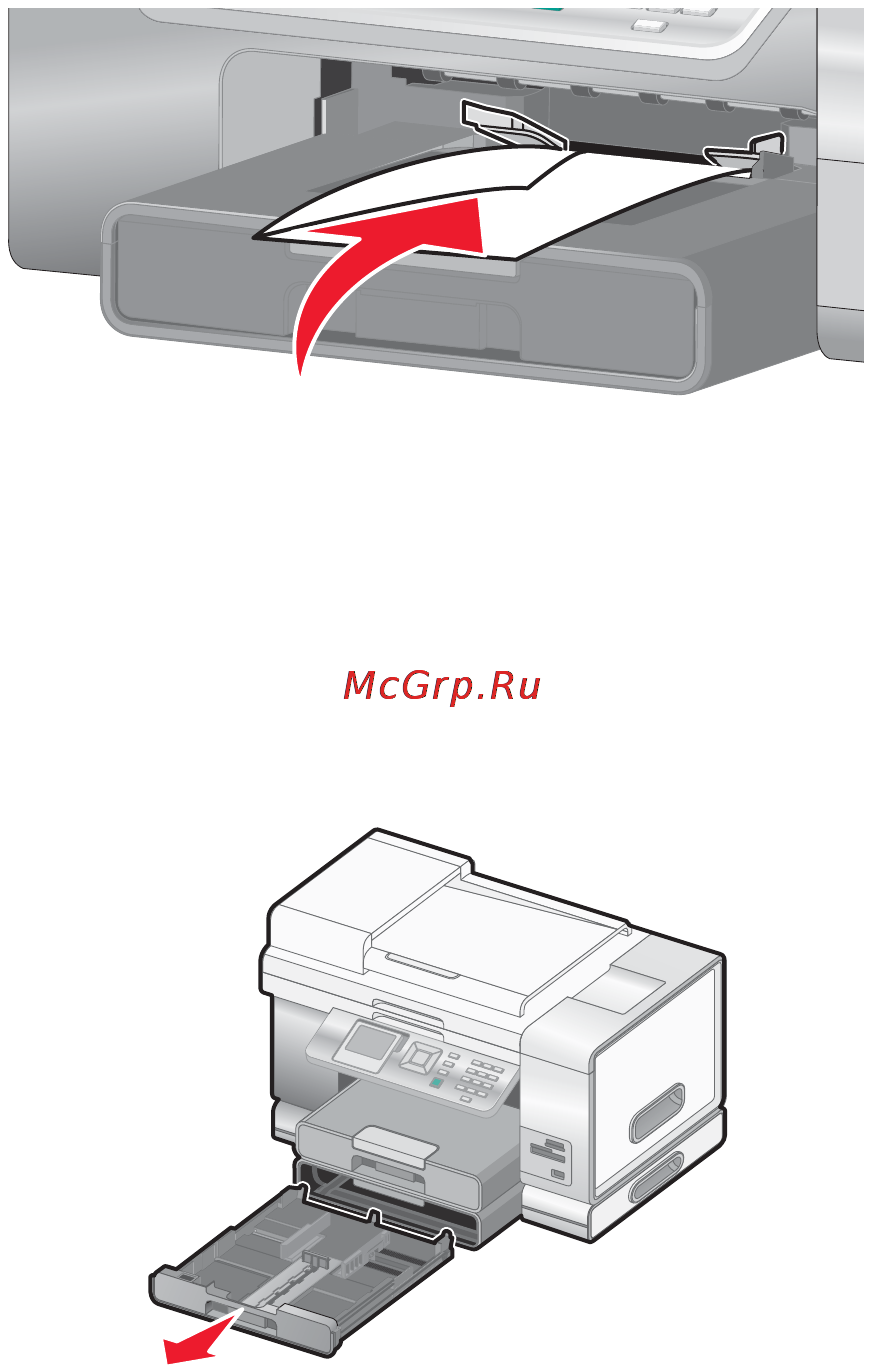 Lexmark X9350 [92/222] Загрузка бумаги в дополнительный лоток 2