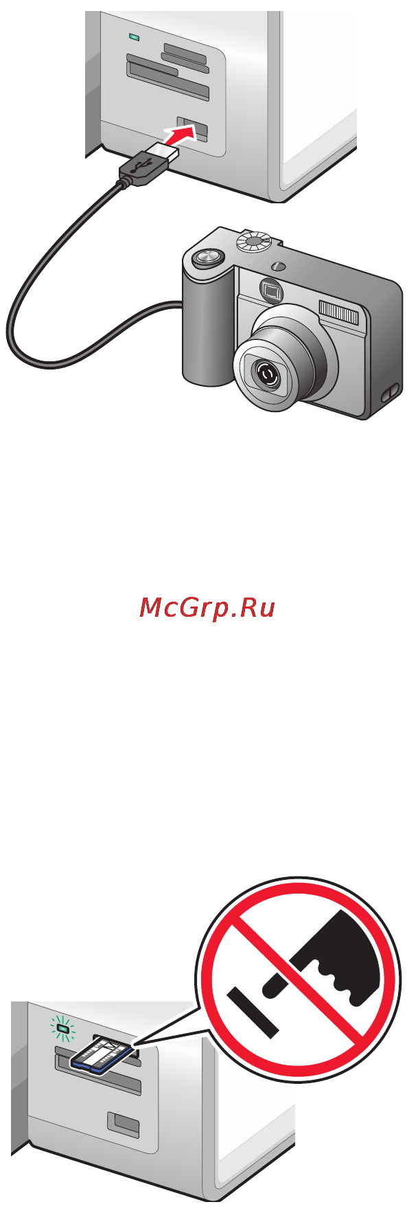 Lexmark X9575 [142/321] Печать фотографий с pictbridge совместимой цифровой камеры