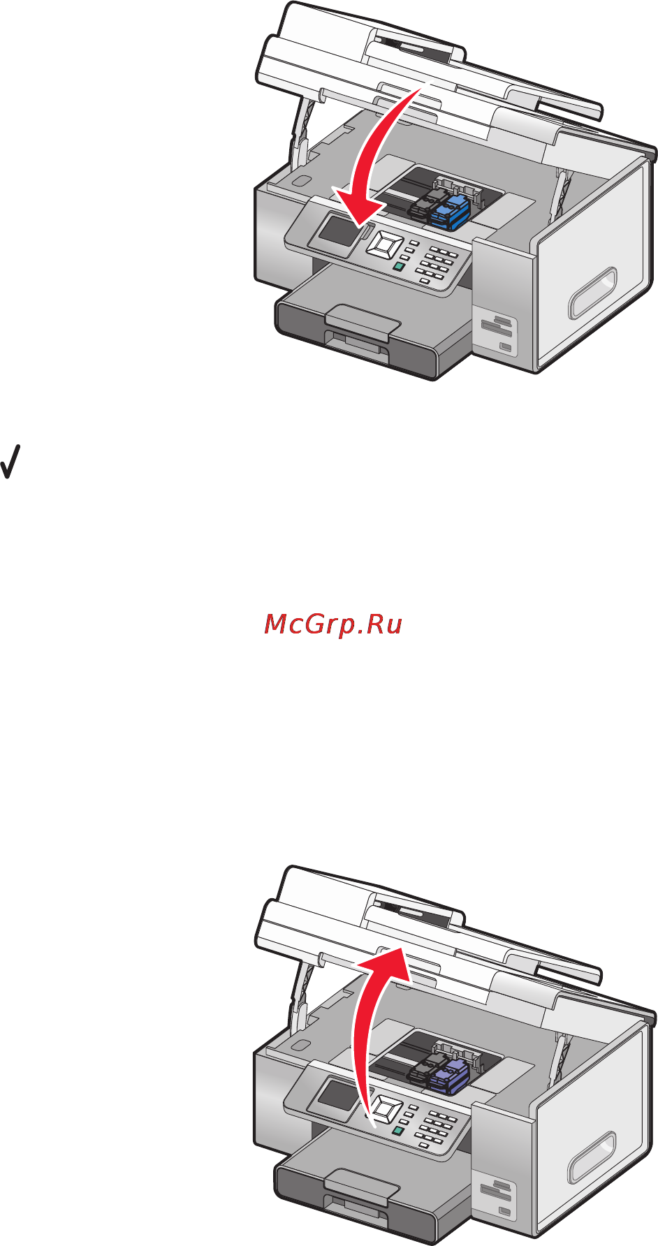 Lexmark X9575 [202/321] Извлечение использованного картриджа