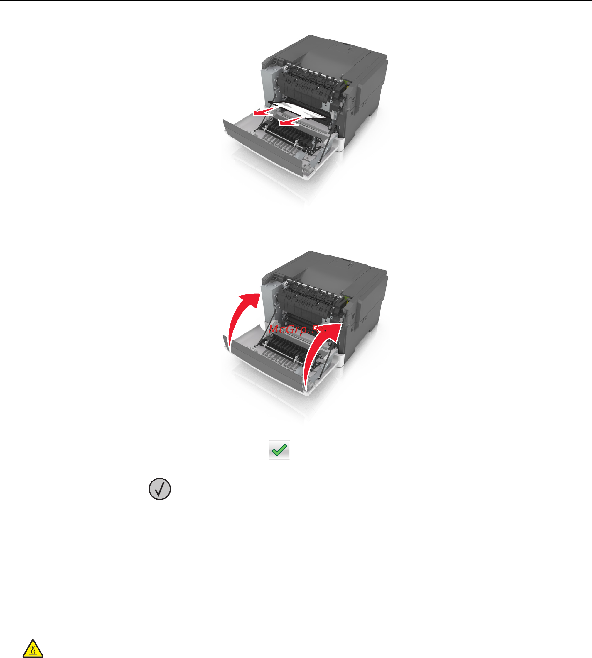 Lexmark C2132 [180/262] Замятие на странице x откройте переднюю дверцу для очистки устройства двусторонней печати