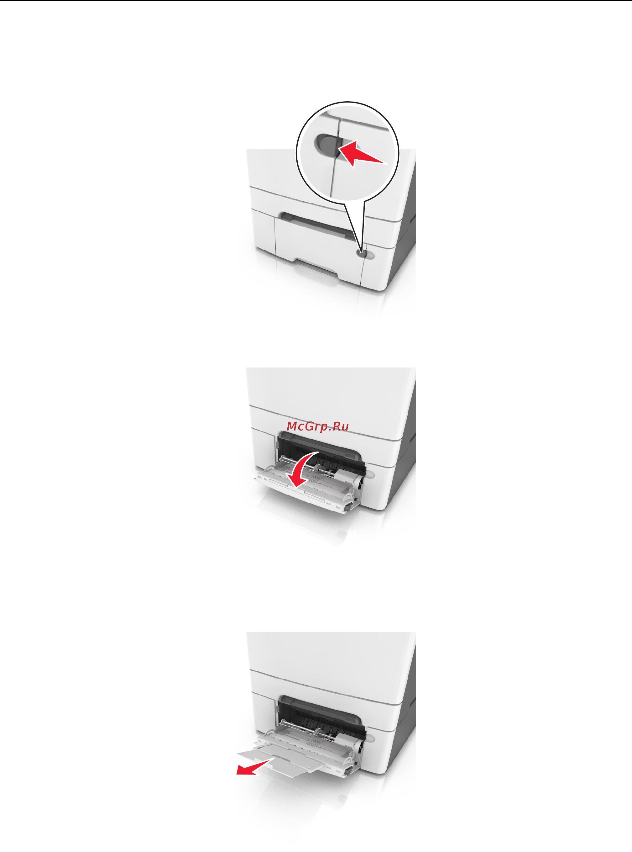 Lexmark C2132 [53/262] Загрузка многоцелевого устройства подачи