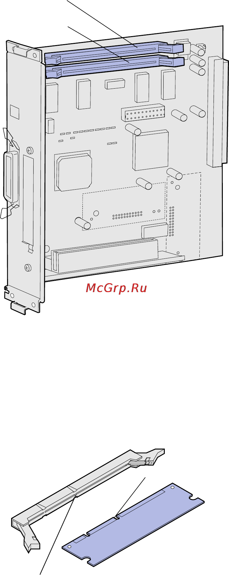 Lexmark C510 [32/266] Установка памяти принтера