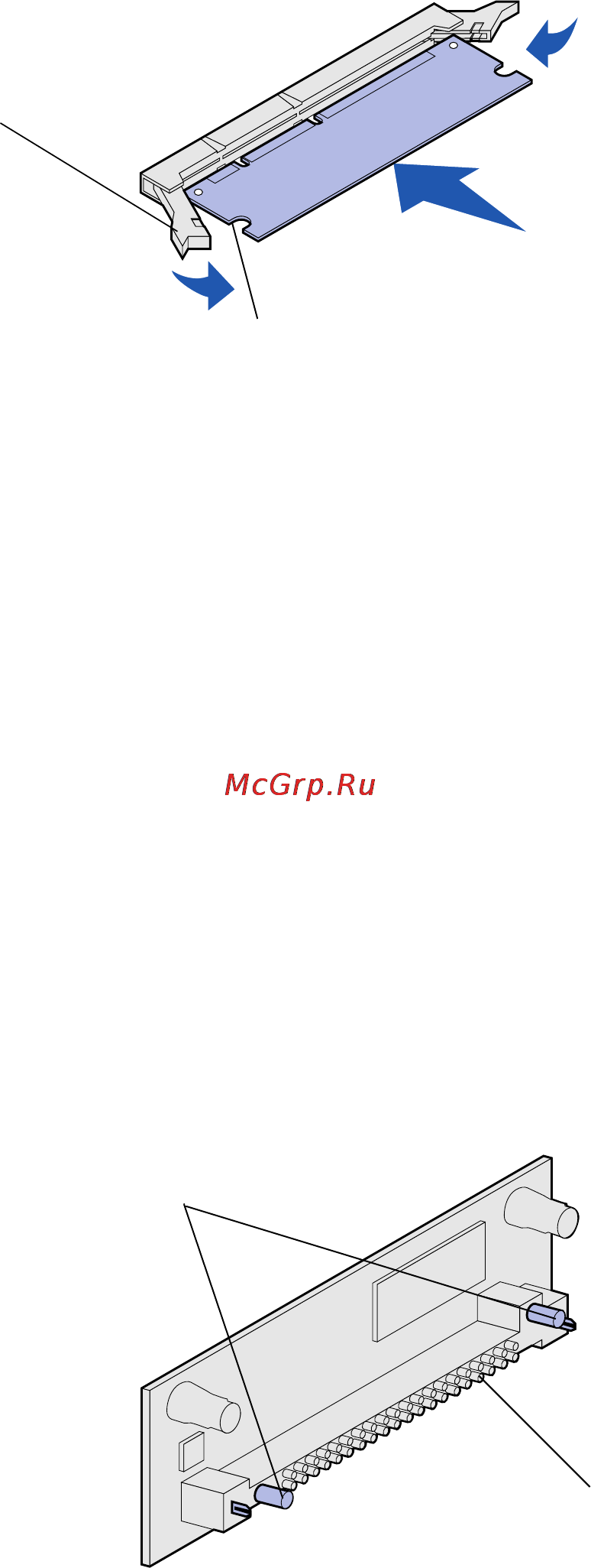 Lexmark C510 [33/266] Установка дополнительной флэш памяти или дополнительной платы с микропрограммным обеспечением