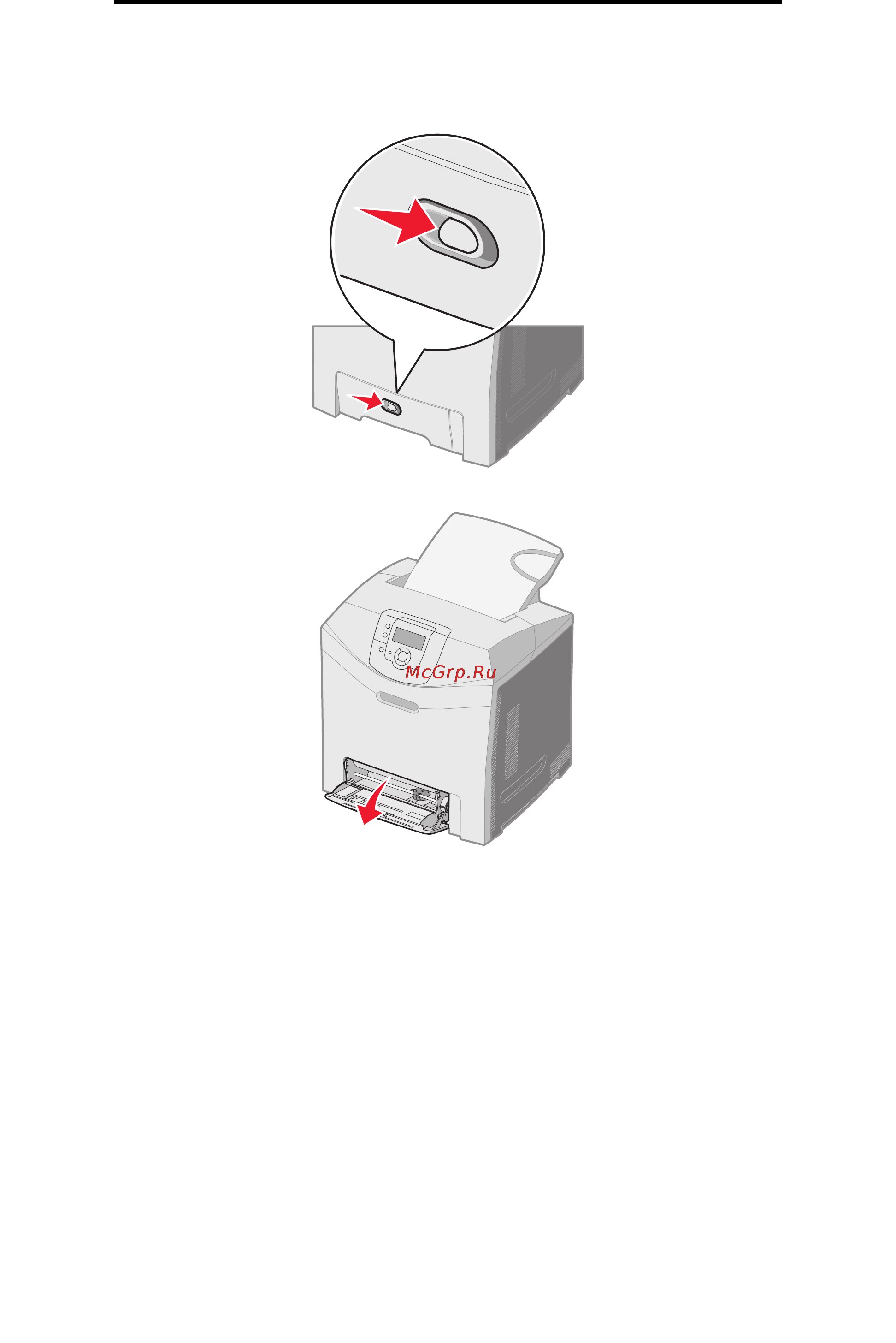 Lexmark C522n [56/154] Загрузка многоцелевого устройства подачи