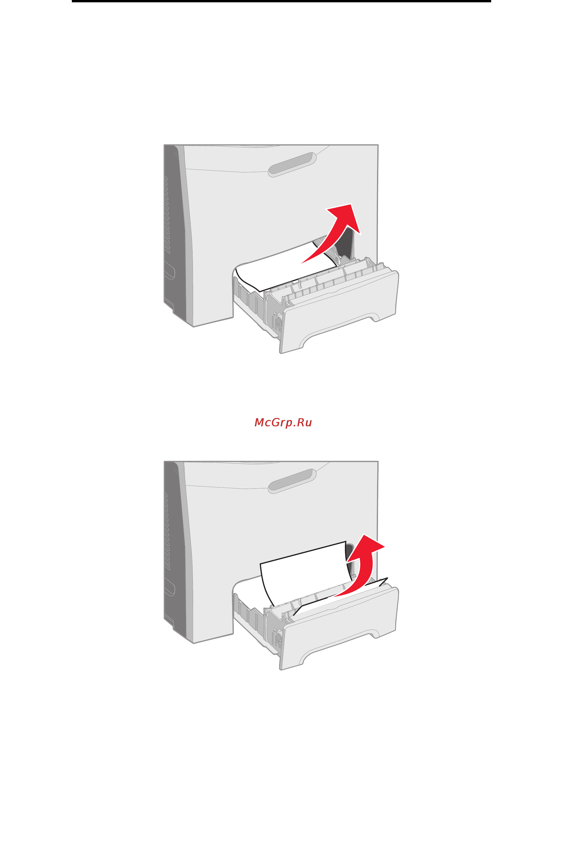 Lexmark C520 [72/154] Устранение застревания в стандартном лотке лоток подачи 1