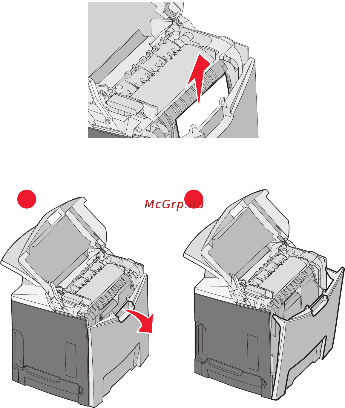 Lexmark C530 [68/112] Замятия в зоне устройства двусторонней печати