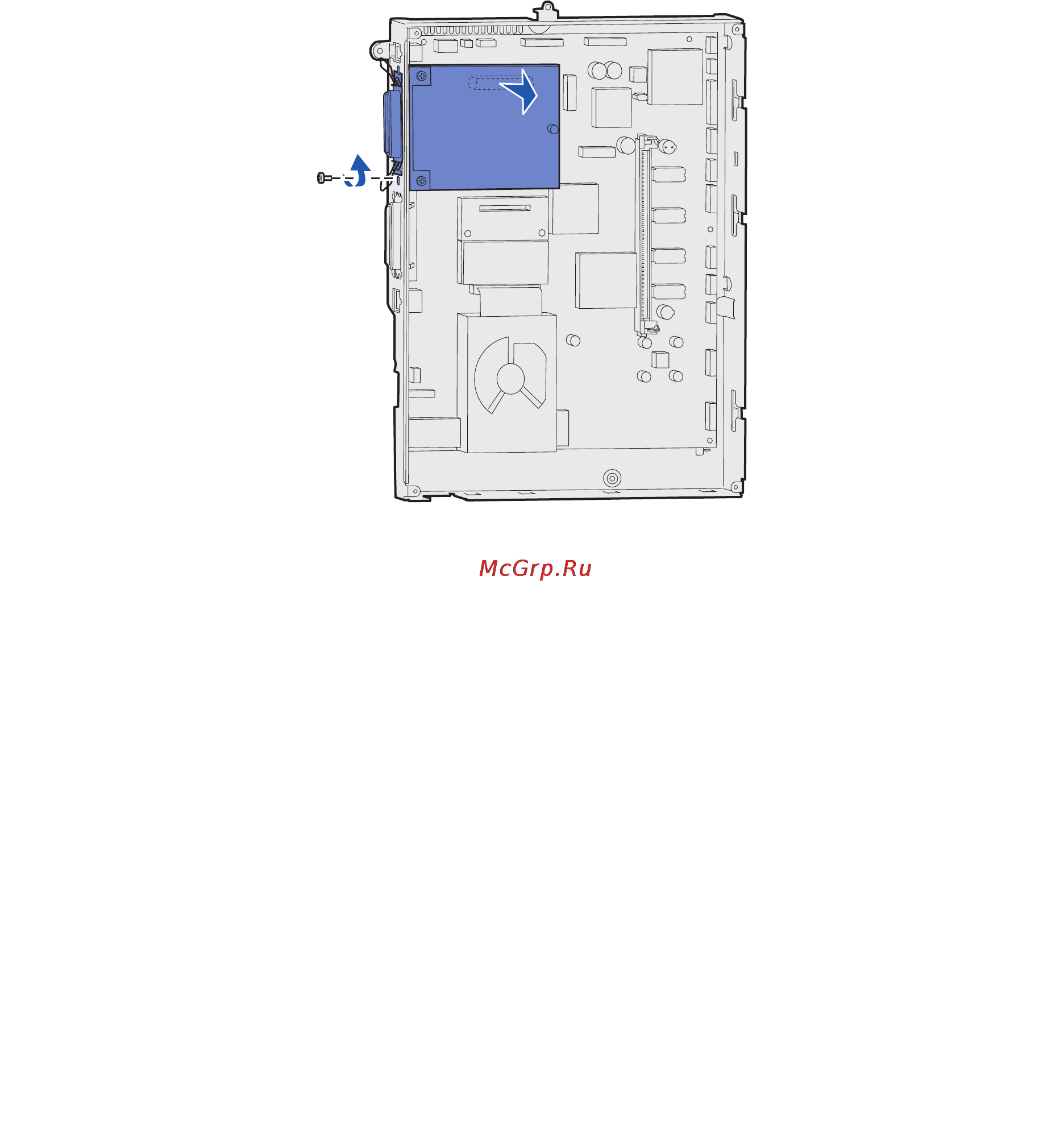 Lexmark C752 [149/183] Извлечение дополнительной платы