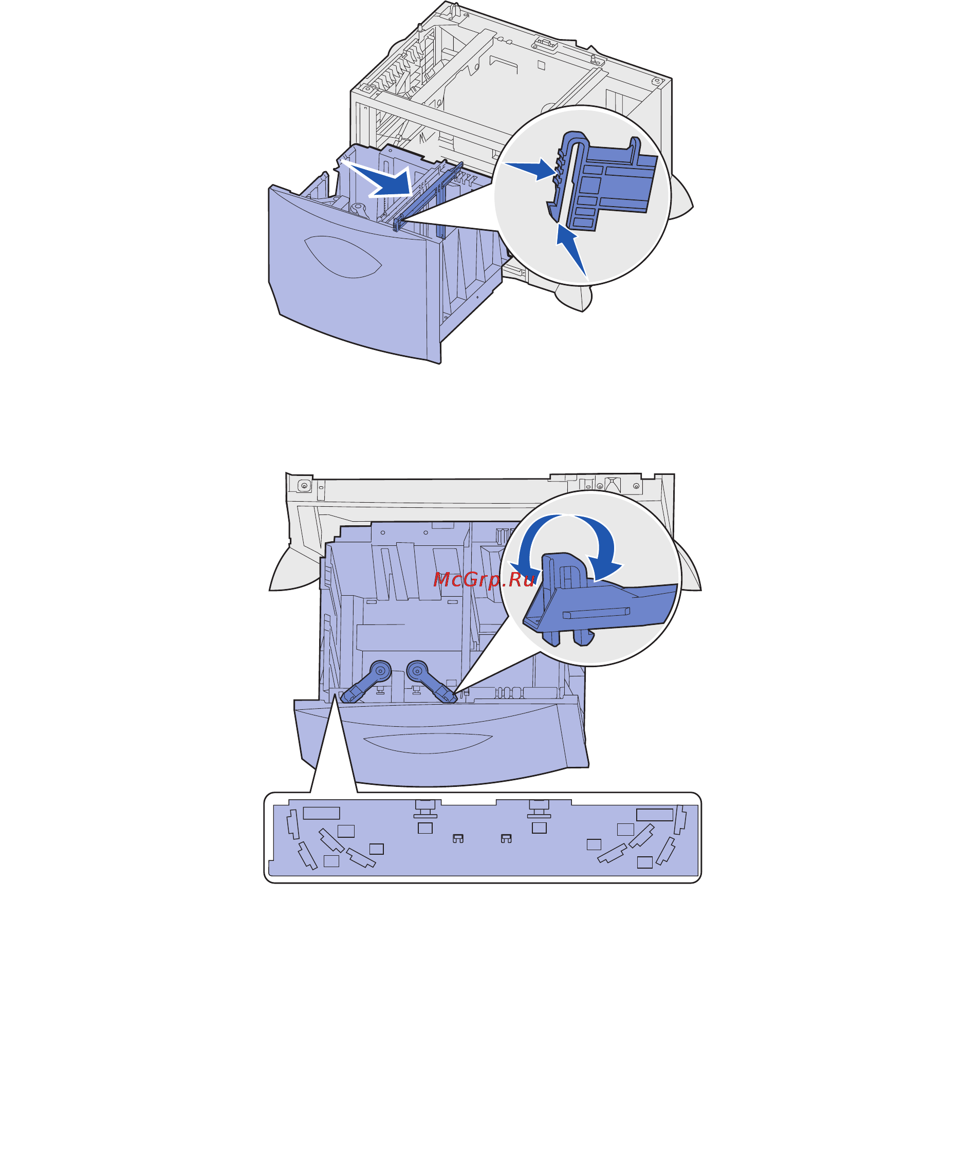 Lexmark C752 [23/183] Загрузка лотка на 2000 листов
