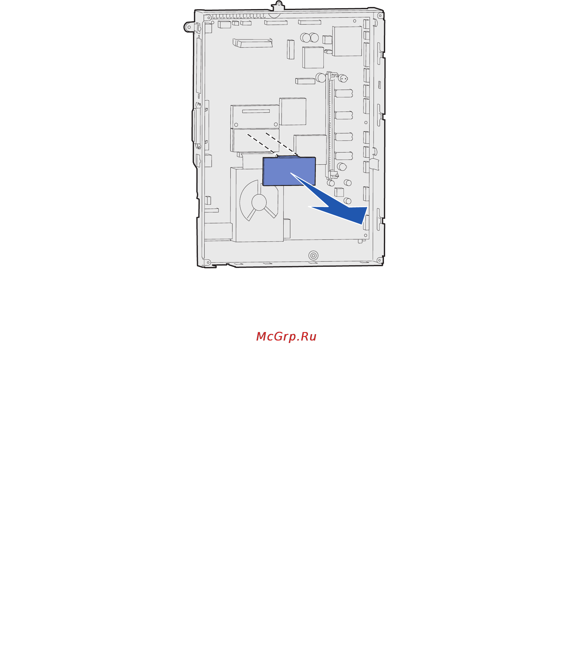 Lexmark C762 [133/165] Извлечение платы с микропрограммным обеспечением