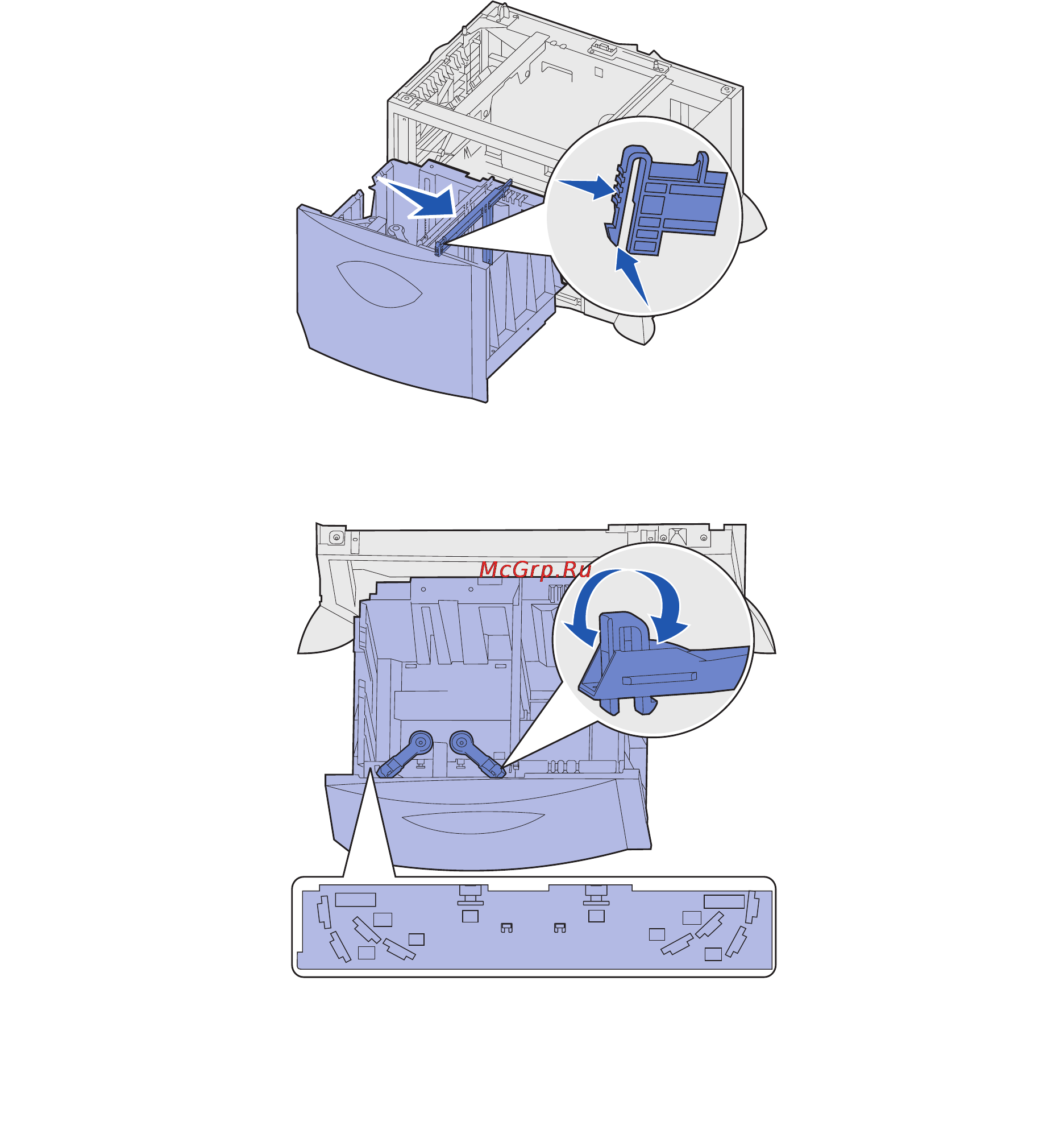 Lexmark C760 [27/165] Загрузка лотка на 2000 листов