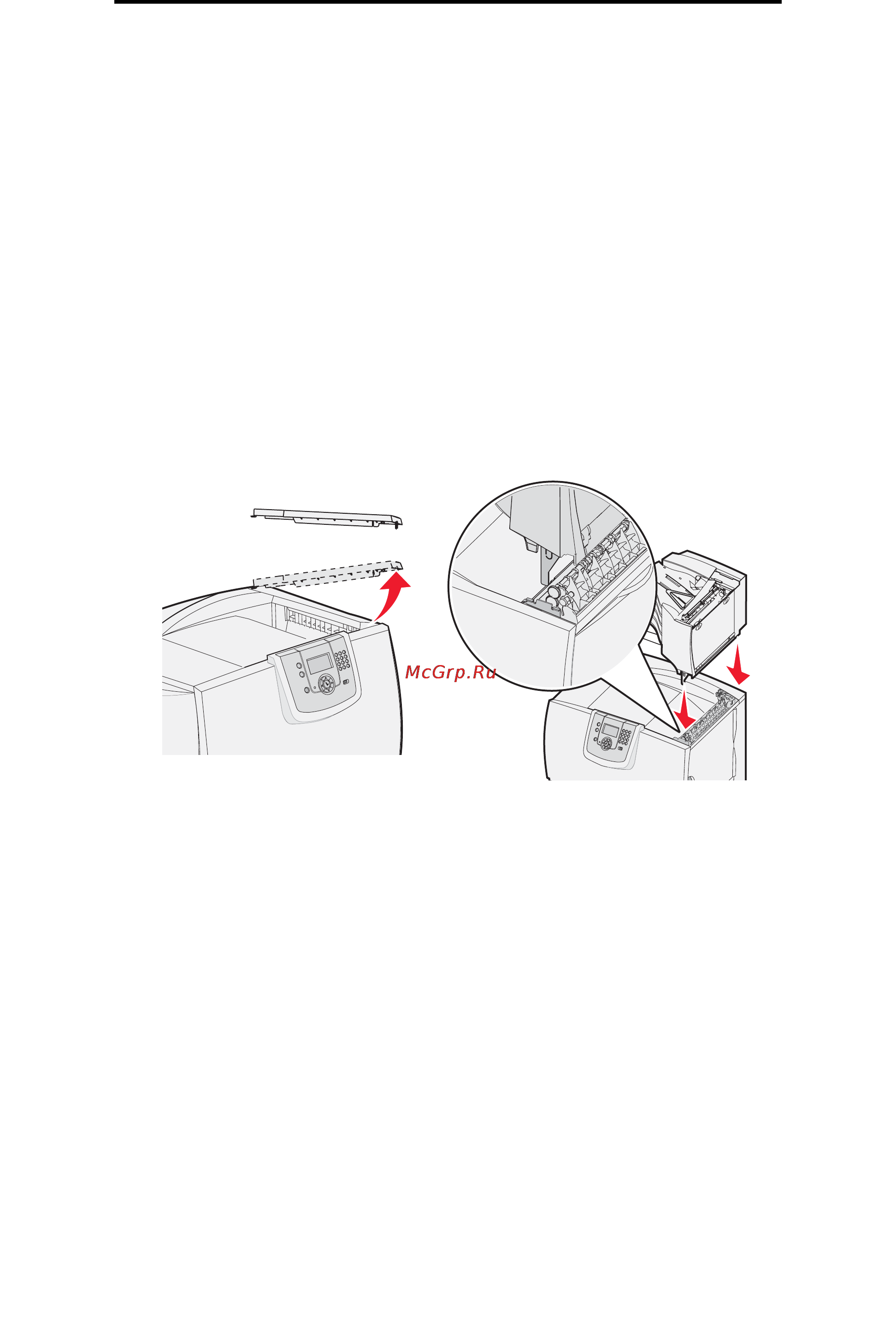 Lexmark C772n [11/114] Установка почтового ящика с пятью выходными лотками