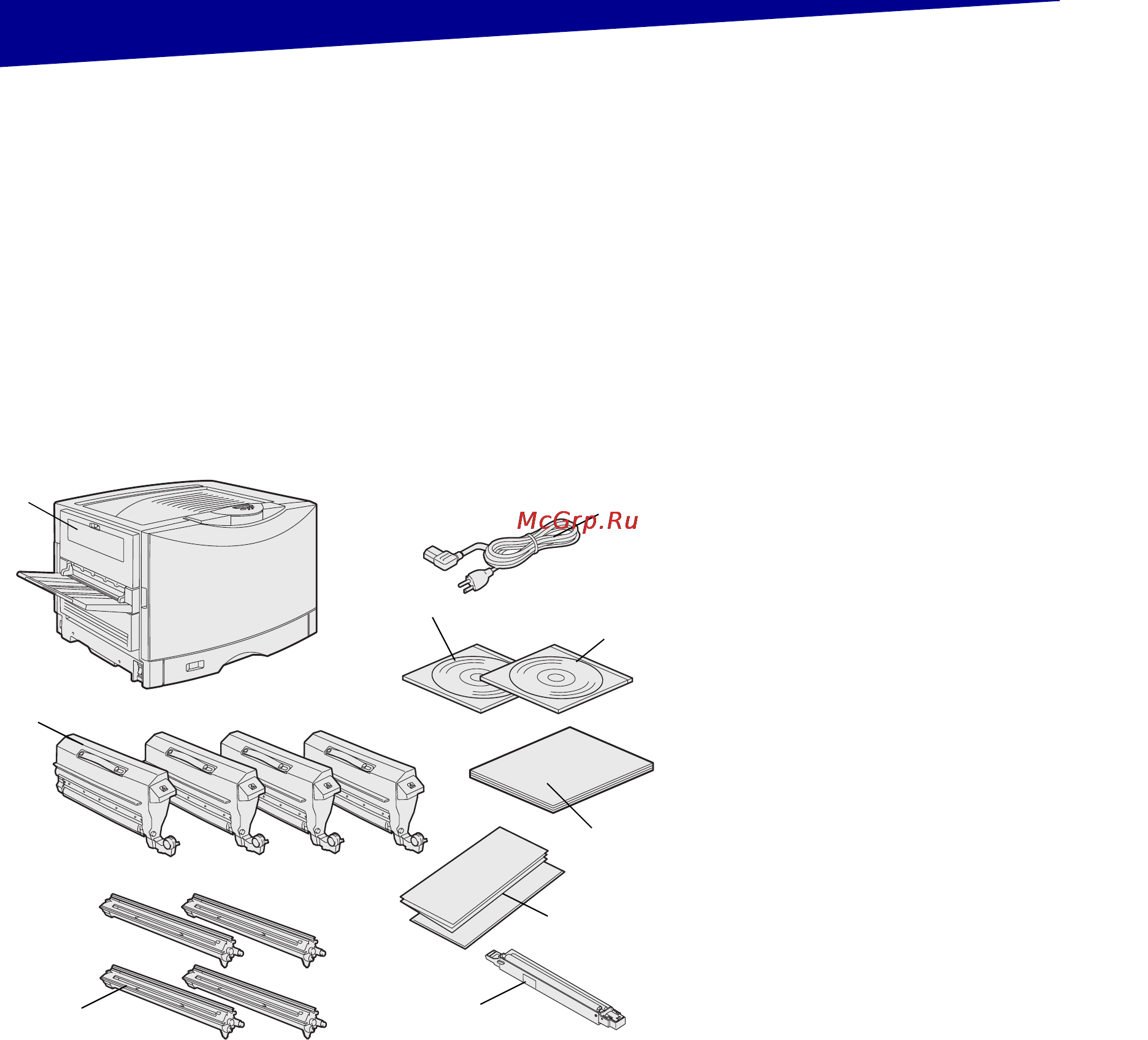 Lexmark C912 [10/94] Шаг 1 распакуйте принтер