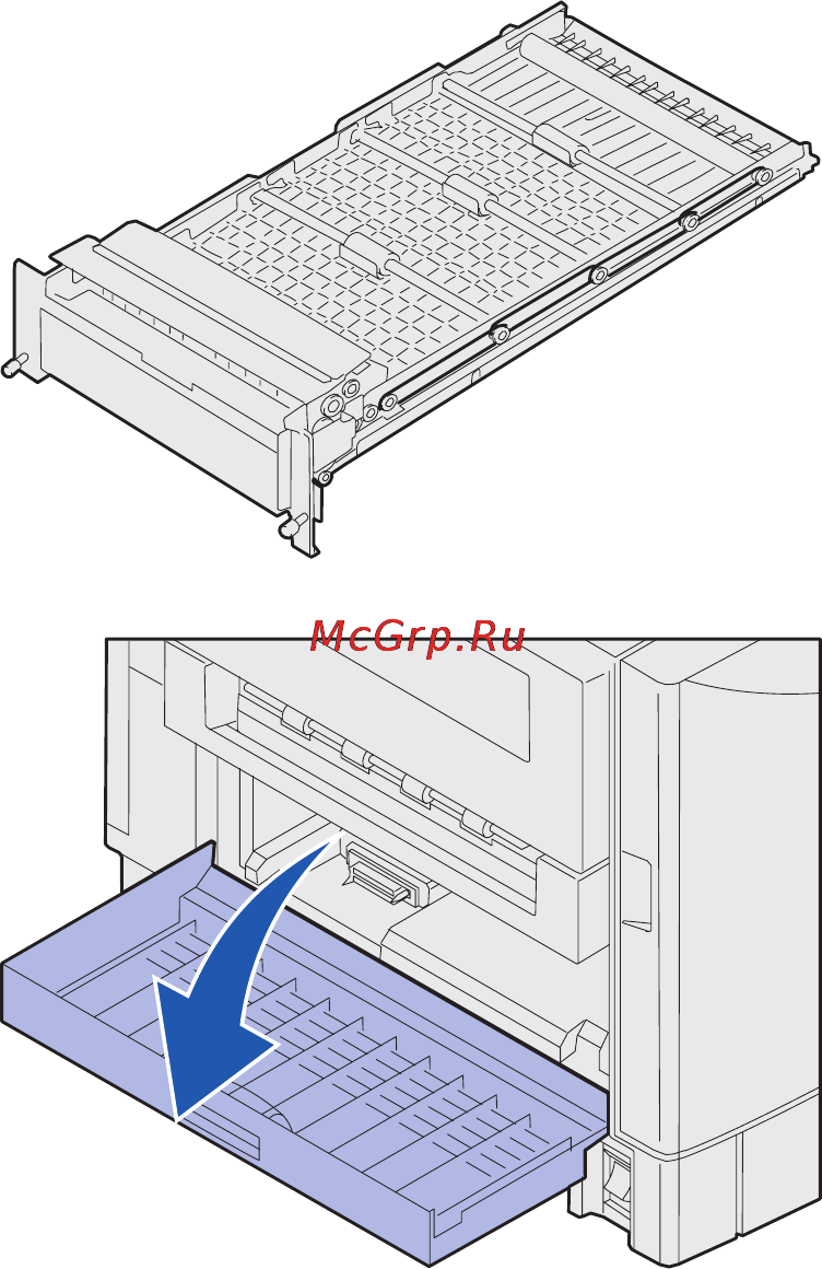Lexmark C912 [17/94] Установите дополнительное устройство двусторонней печати