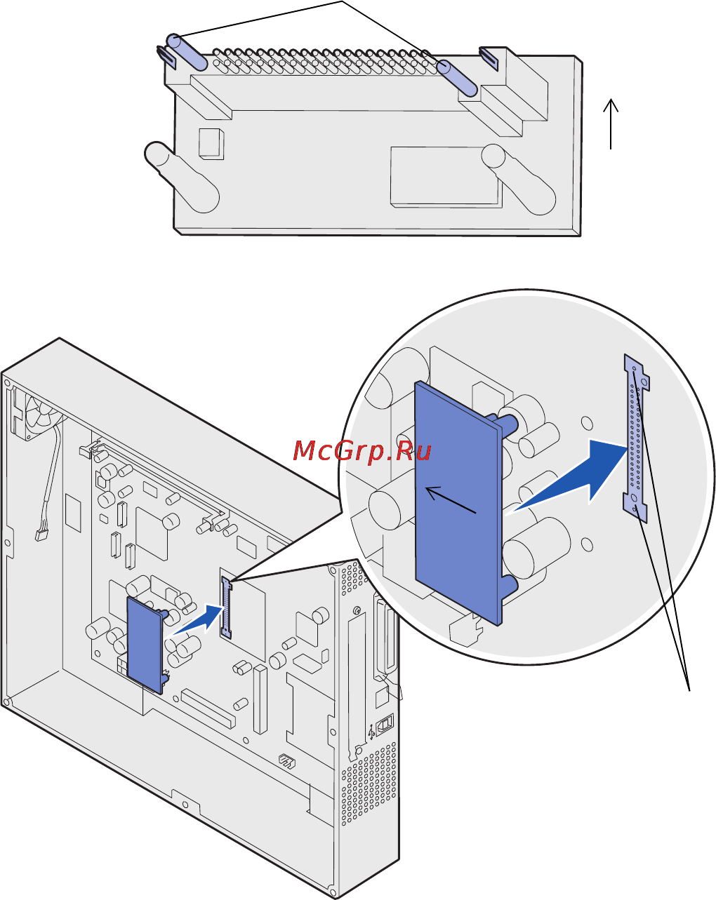 Lexmark C912 [47/94] Установка платы микропрограммного обеспечения