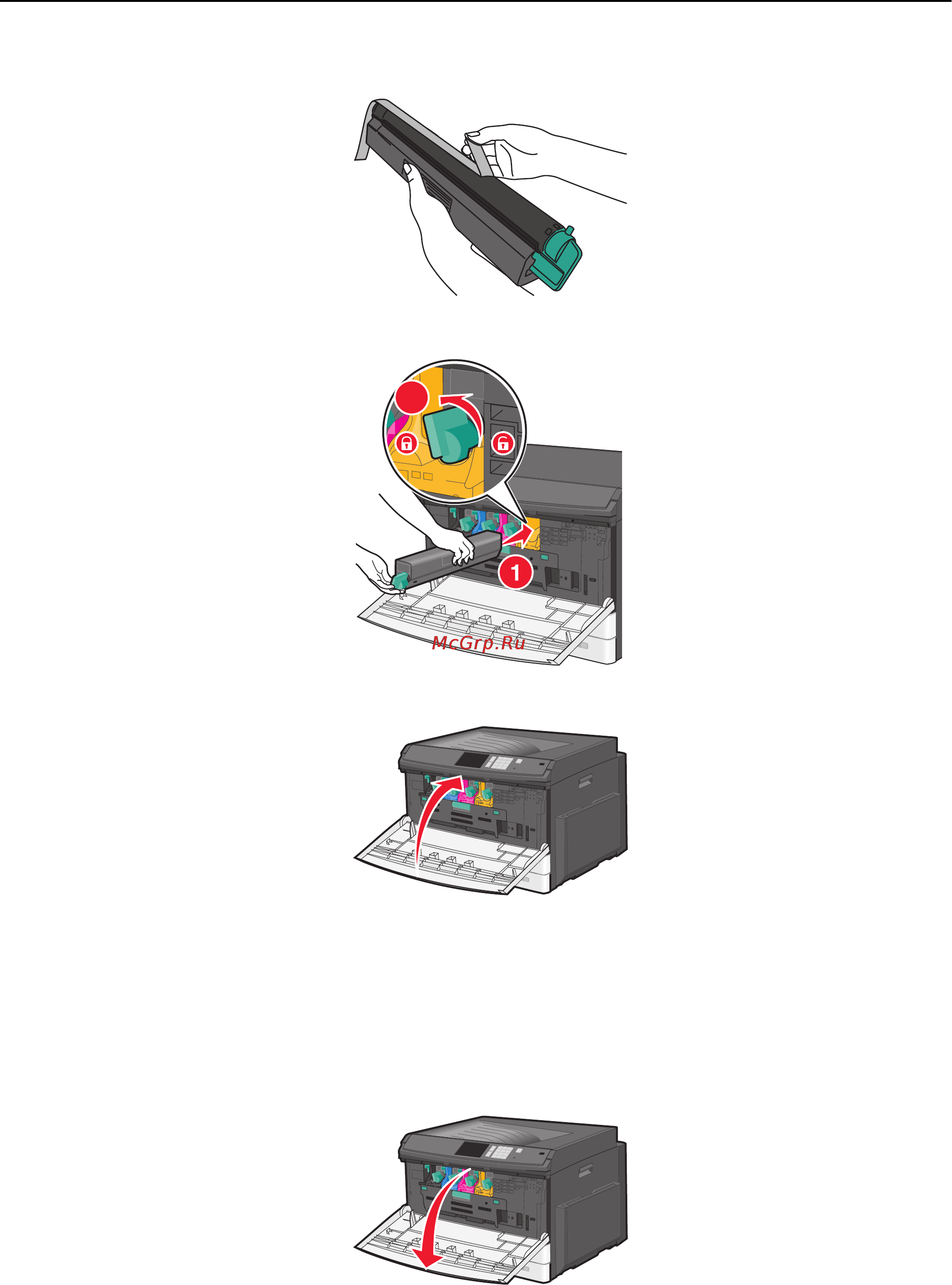 Lexmark C925 [168/239] Замена картриджа с тонером