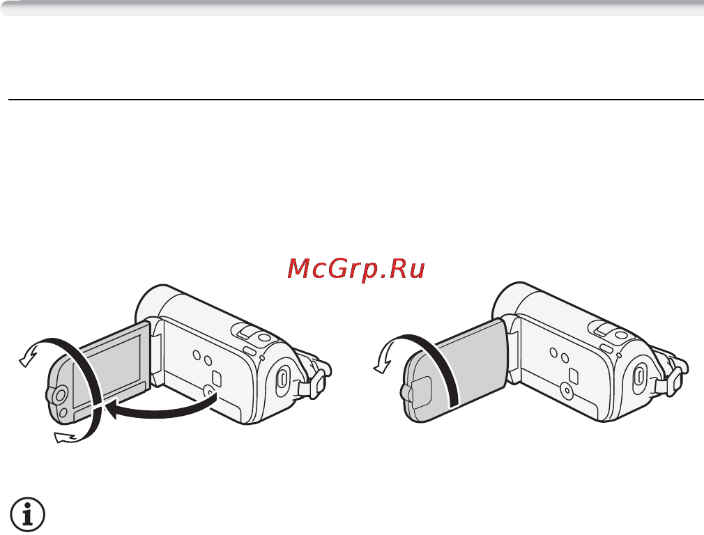 Canon Legria FS406 Kit Silver [19/136] Настройка положения и яркости жк дисплея