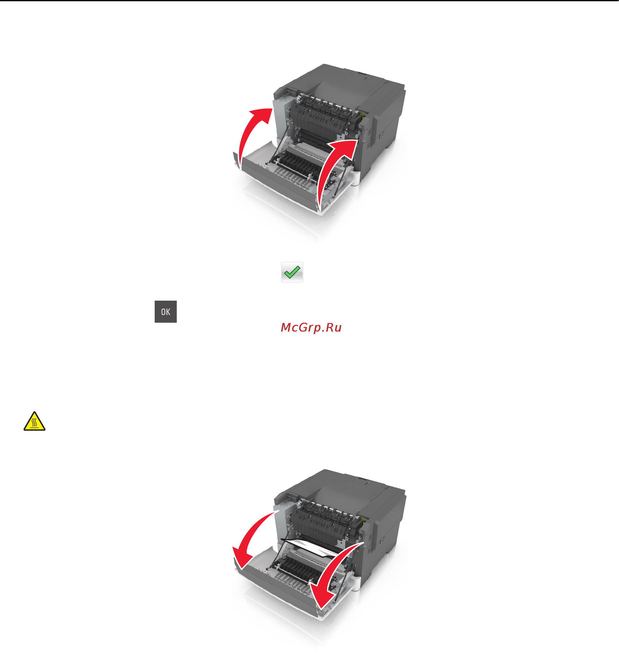 Lexmark CS410 [152/233] Замятие страницы x откройте переднюю дверцу