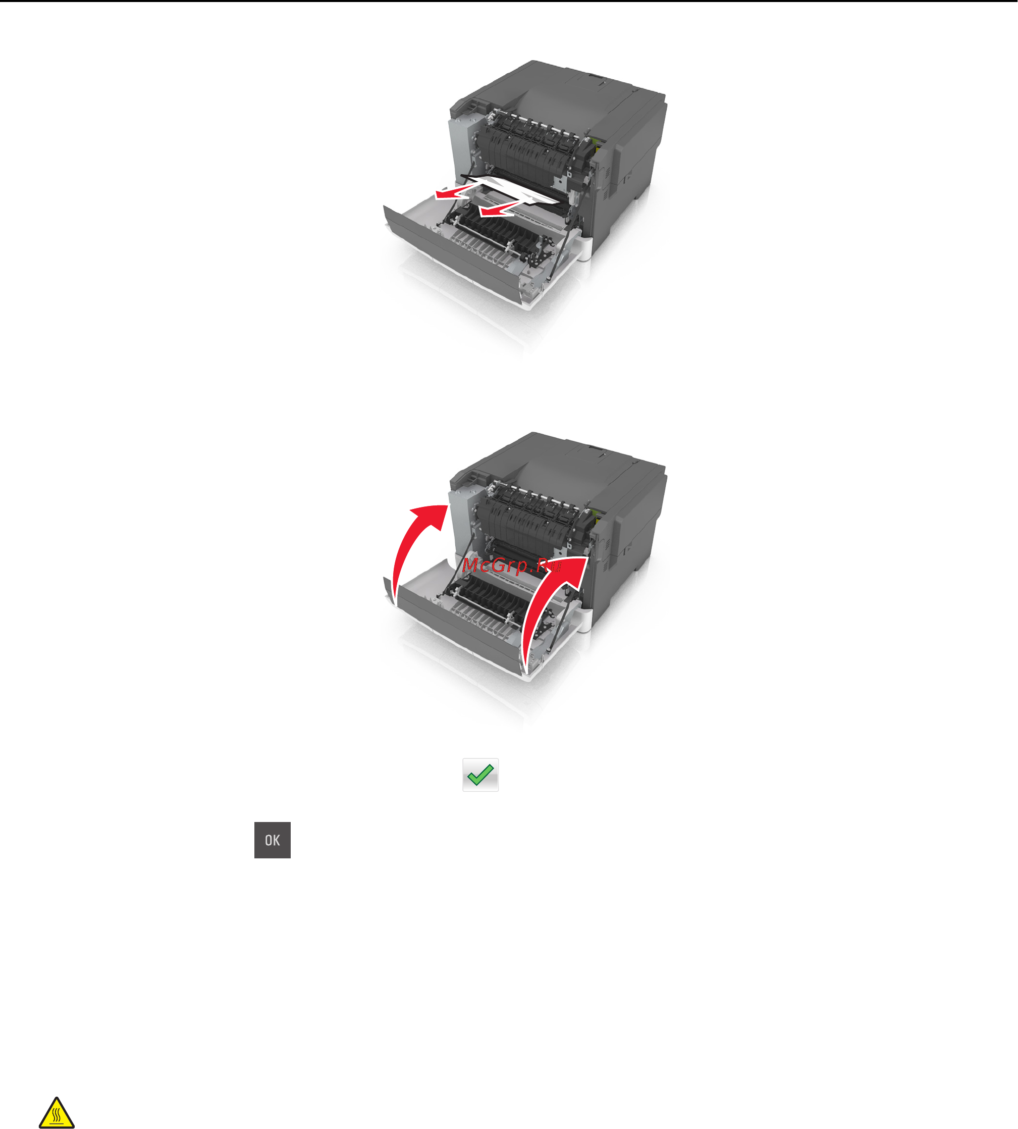 Lexmark CS410 [153/233] Замятие на странице x откройте переднюю дверцу для очистки устройства двусторонней печати