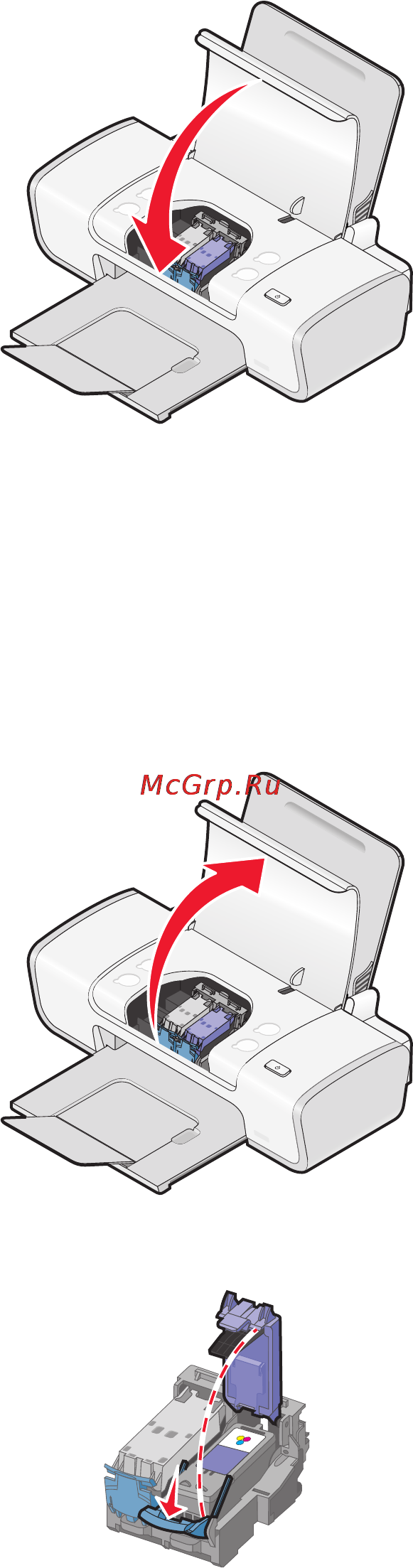 Lexmark Z2300 [32/57] Извлечение использованного картриджа