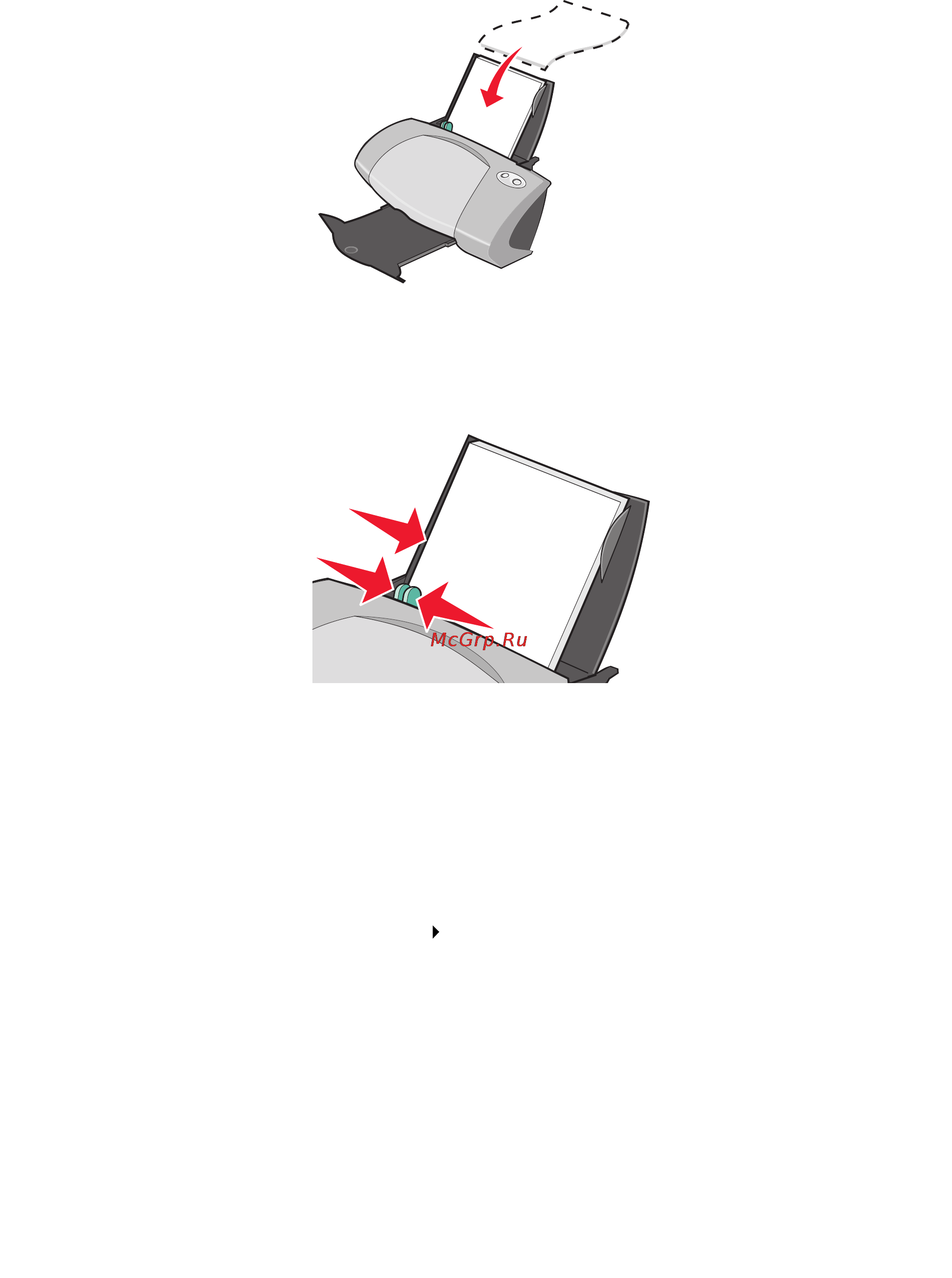 Lexmark Z705 [34/78] Шаг 1 загрузите бумагу