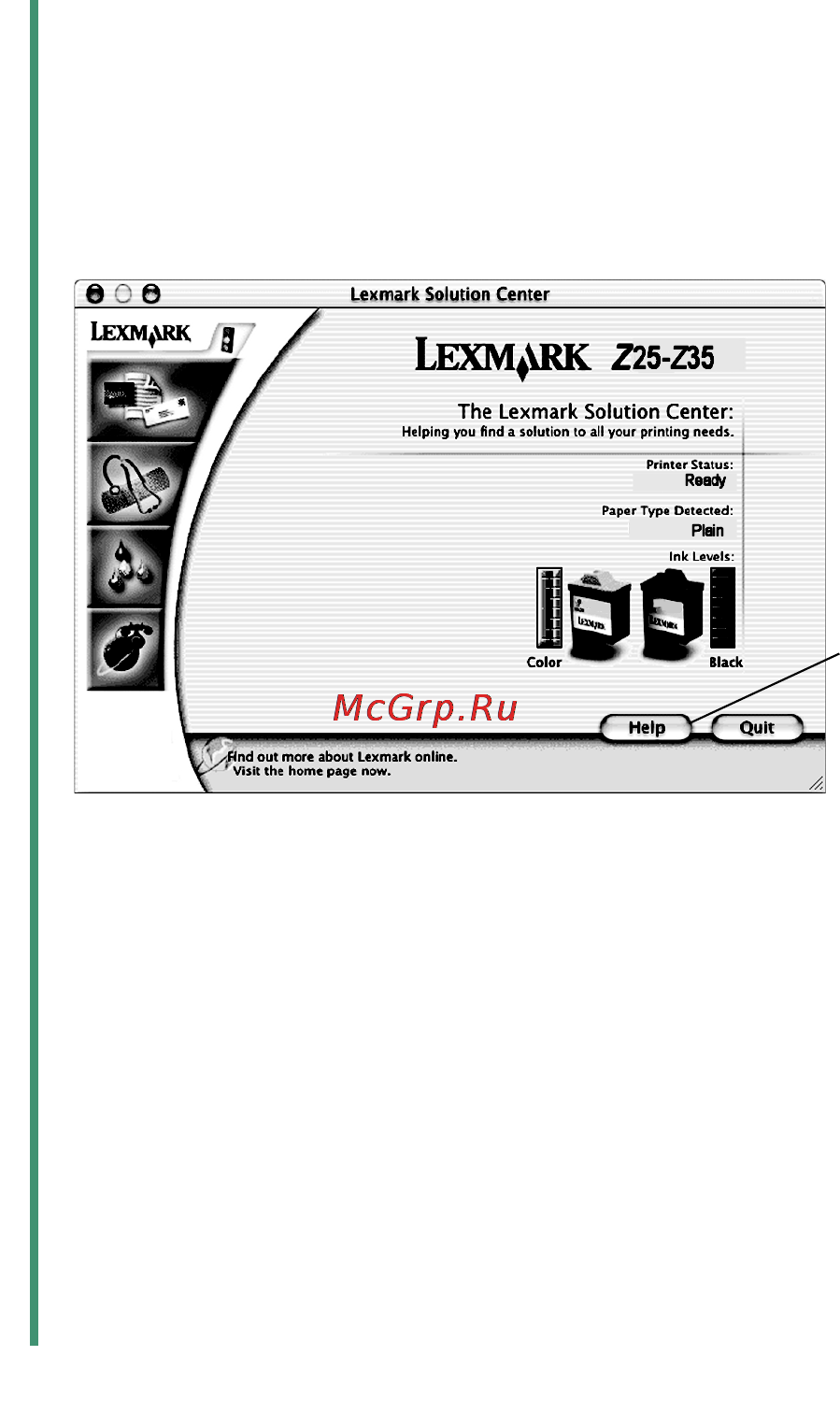 Lexmark Z25 Color Jetprinter [18/23] Печать в системе mac os x версий 10 10
