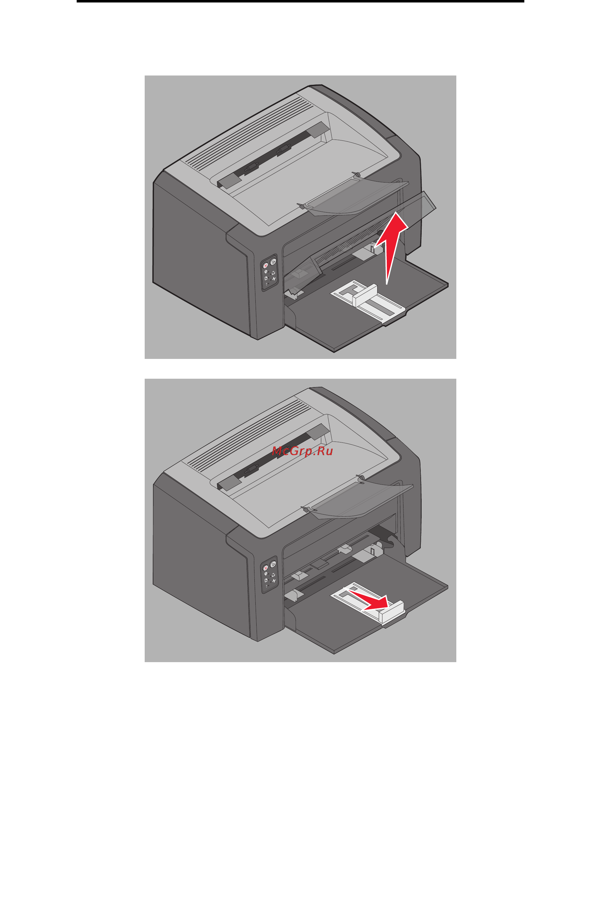 Lexmark E120 [49/86] Загрузка материала для печати в лоток 1 49