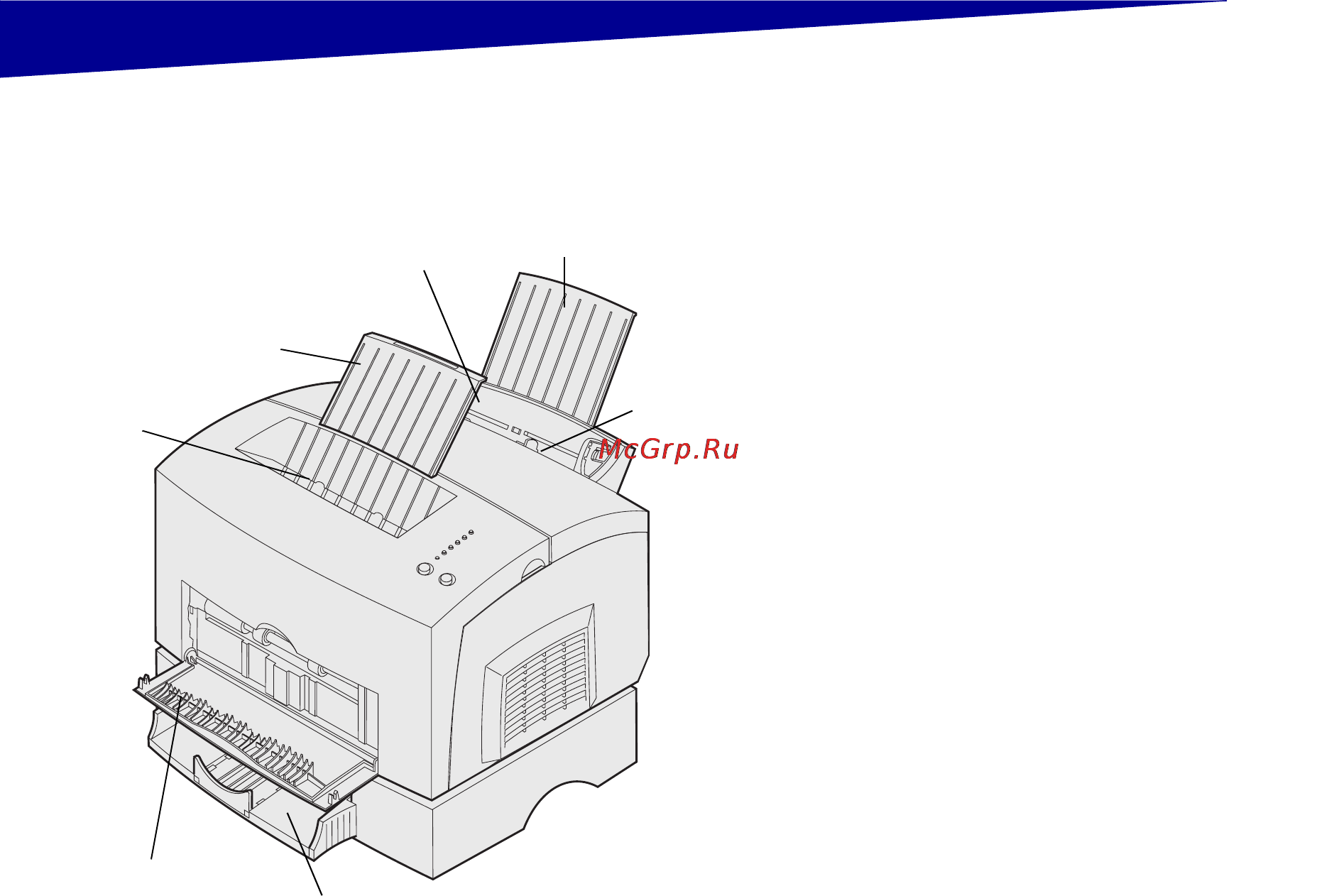 Lexmark E210 [23/58] Шаг 5 загрузка бумаги