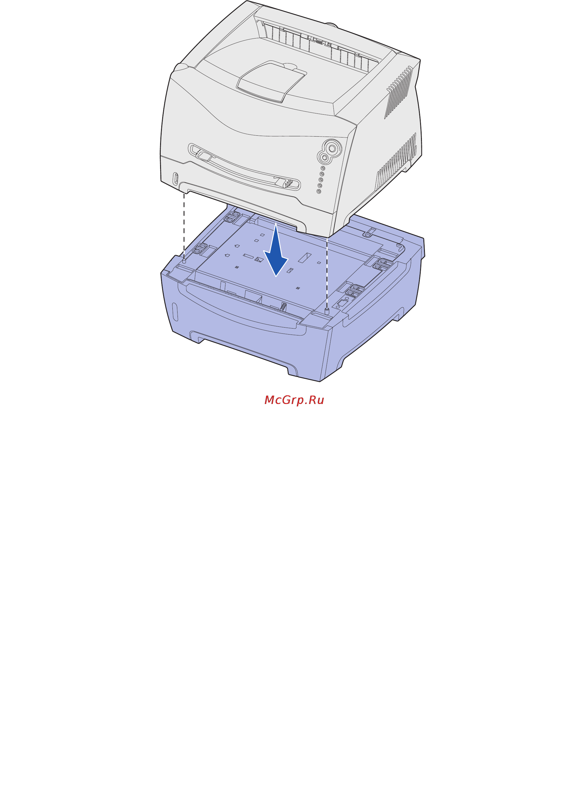 Lexmark E232 [48/133] Распознавание драйвером принтера установленных дополнительных устройств