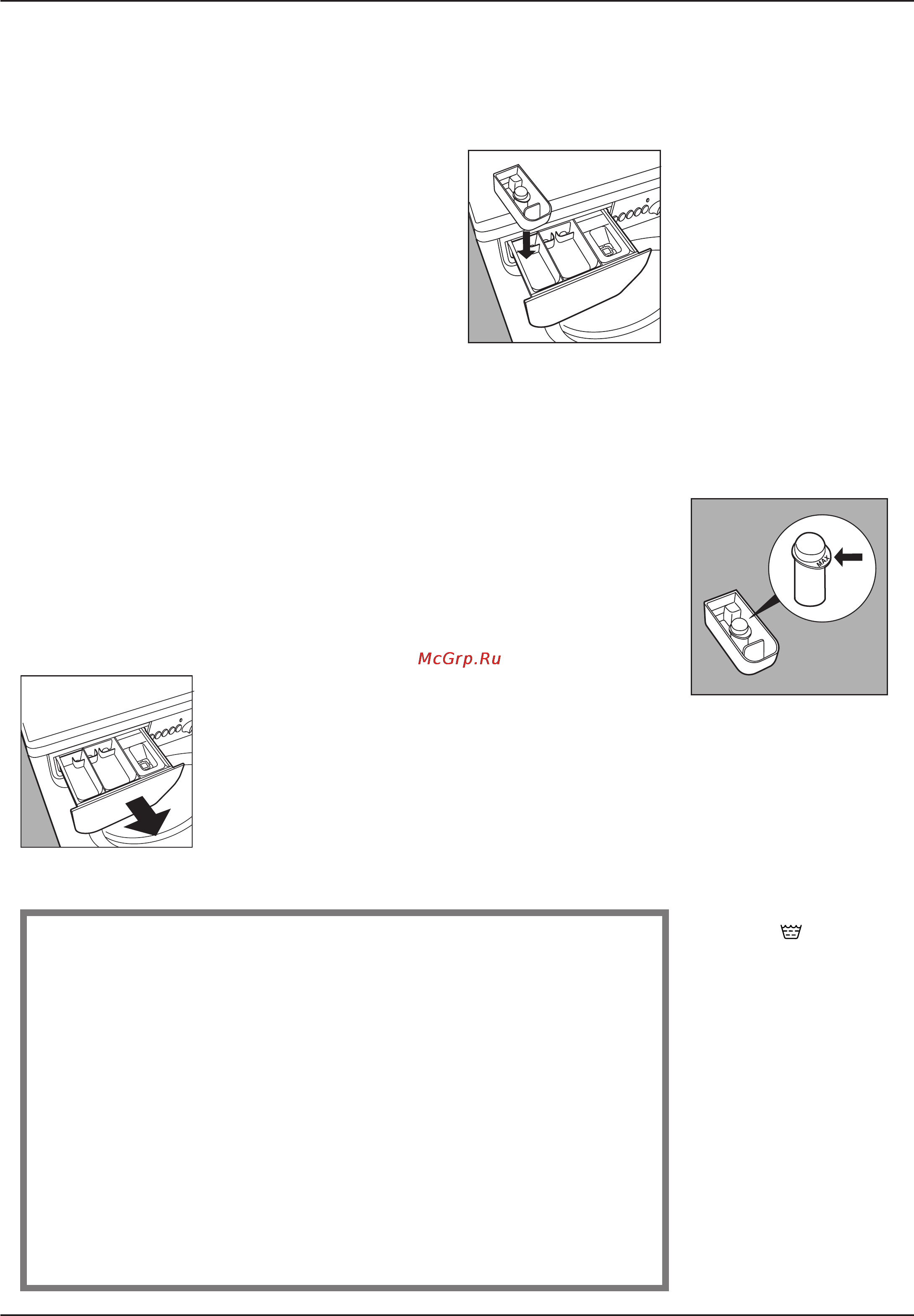 Indesit WD 84 T [11/80] Useful tips about the detergent dispenser
