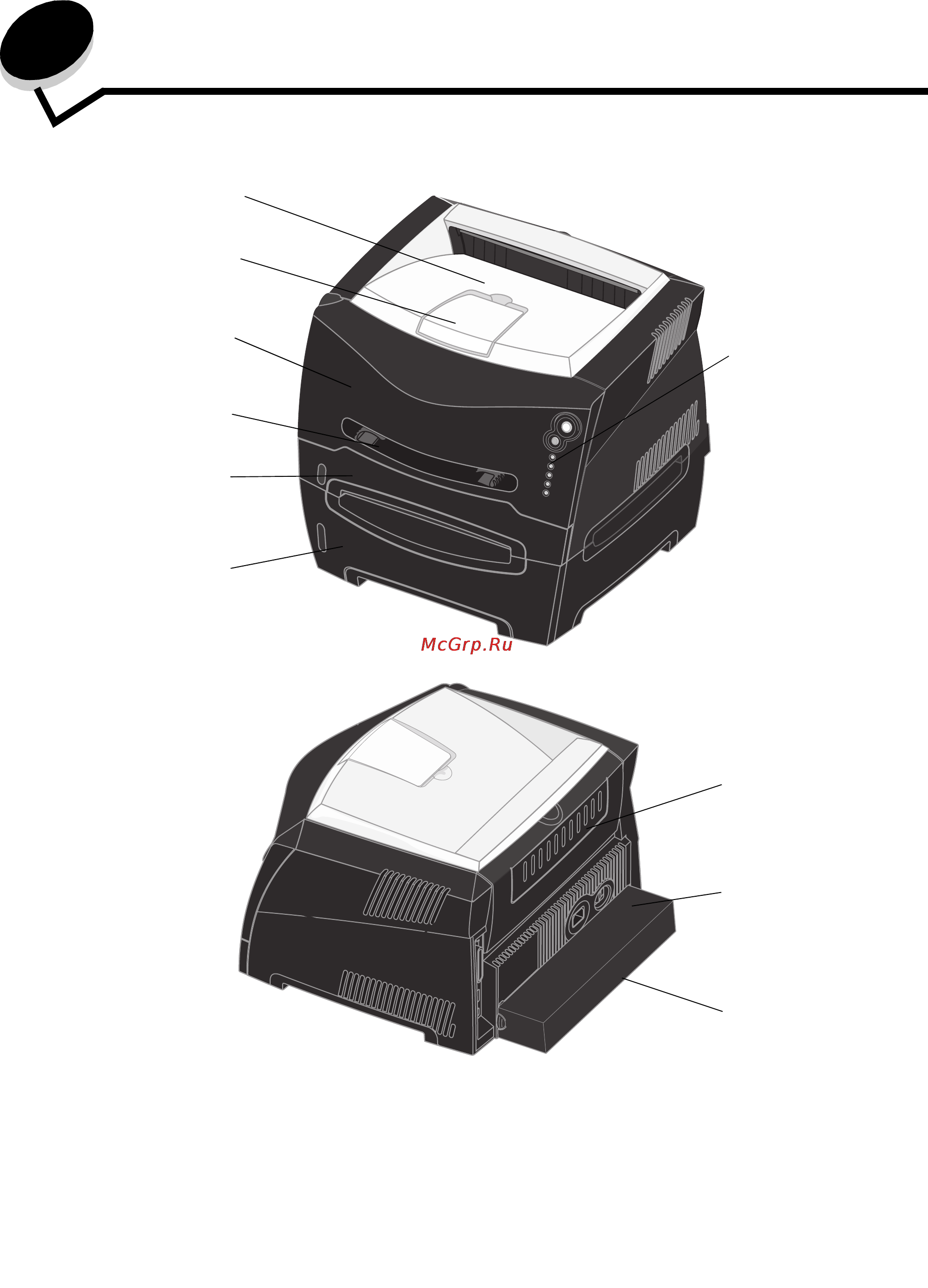 Lexmark E240 [12/114] Обзор принтера