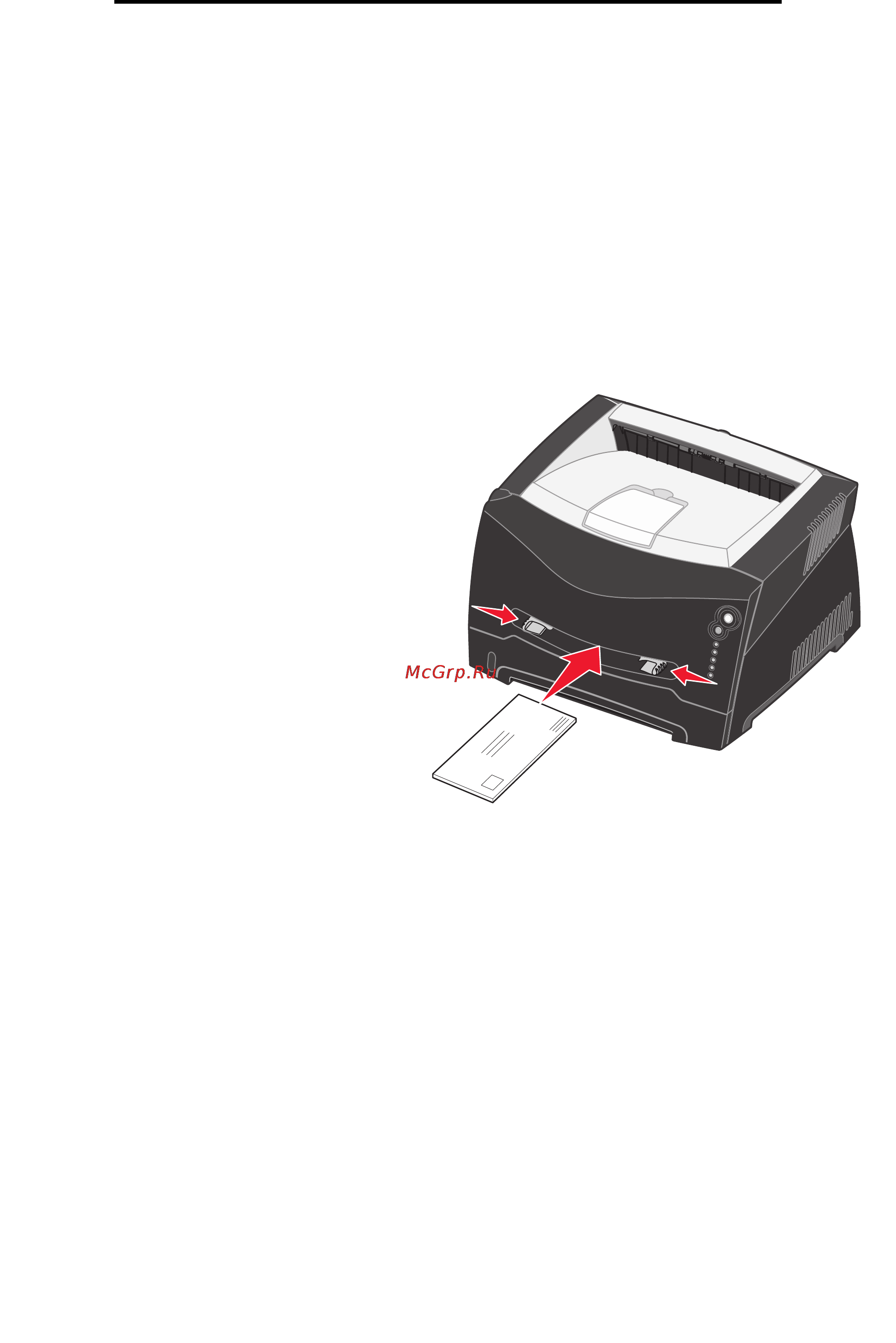 Lexmark E240n [35/114] Загрузка ручного устройства подачи