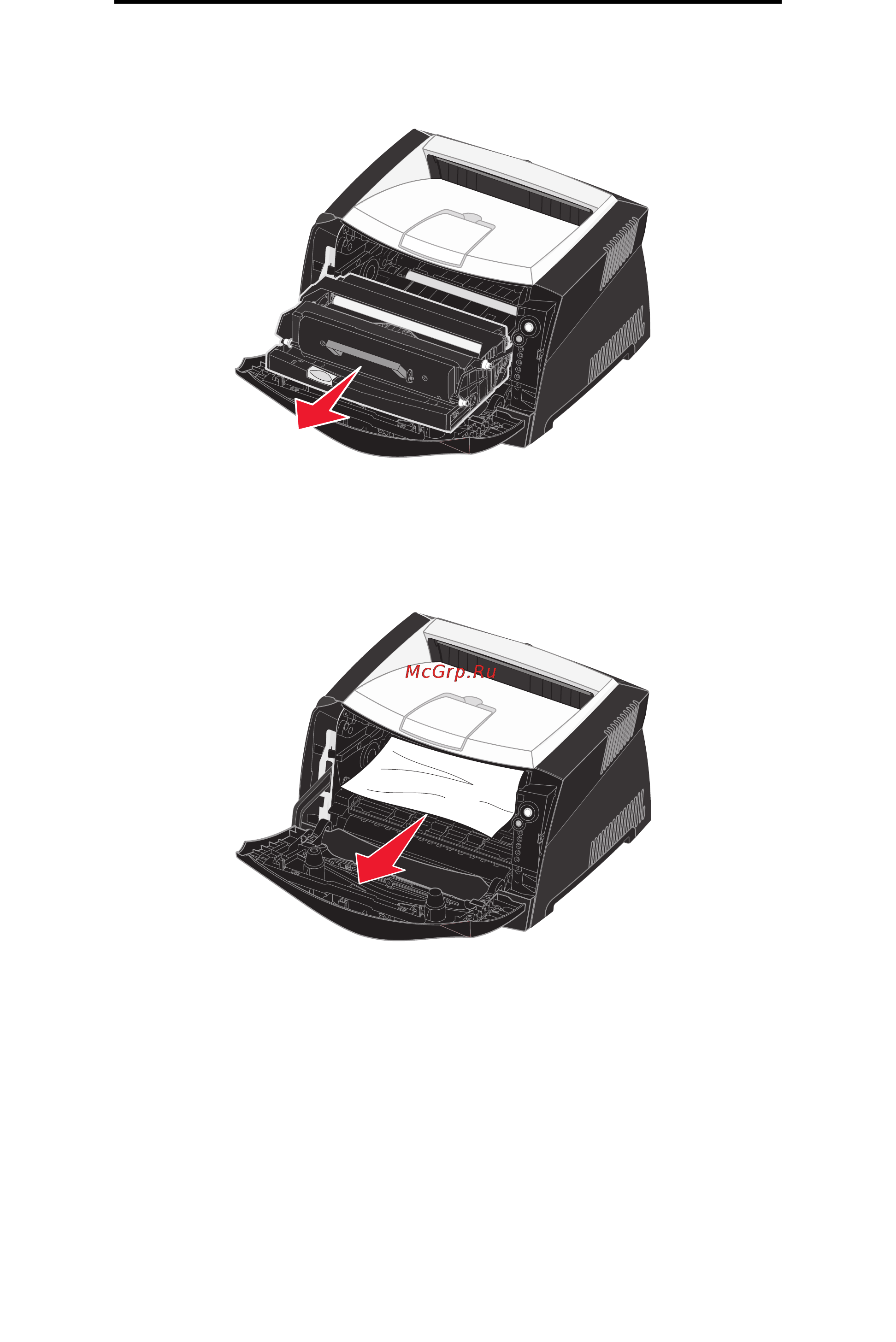 Lexmark E240n [38/114] Как удалить застрявшую бумагу
