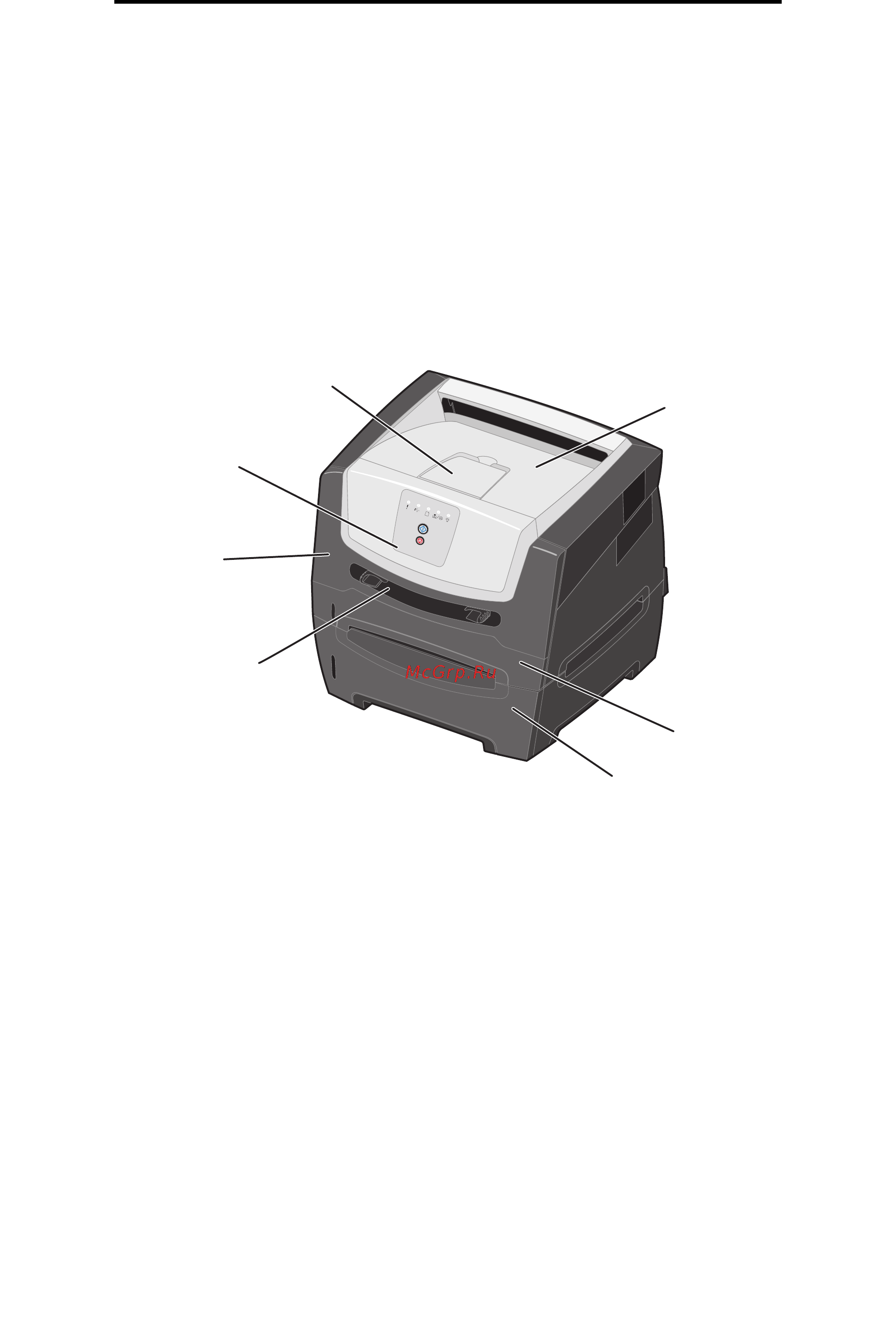 Lexmark E250dn [45/107] В какие устройства следует помещать материалы для печати при загрузке в принтер