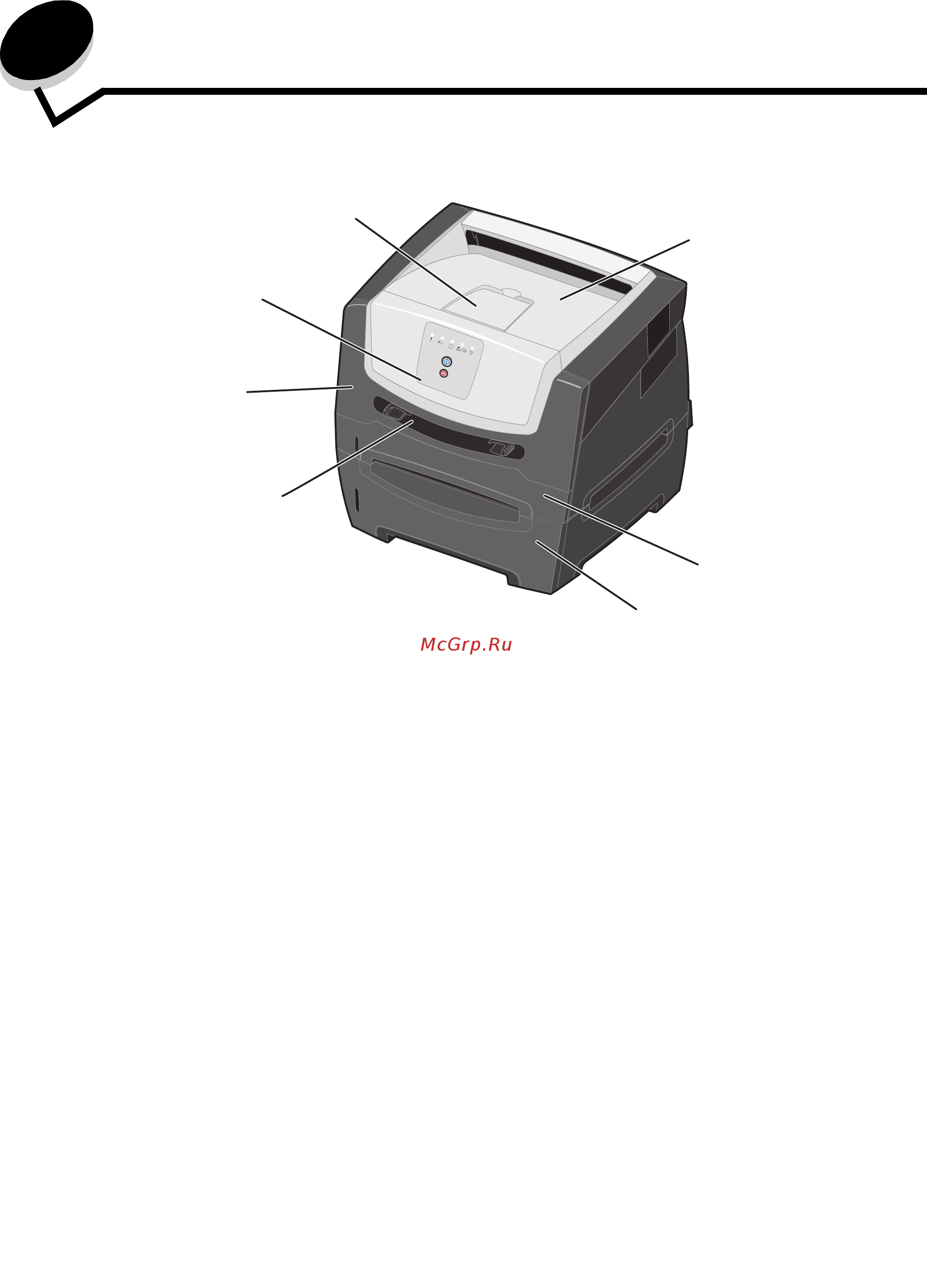 Lexmark E250dn [5/107] Внешний вид принтера