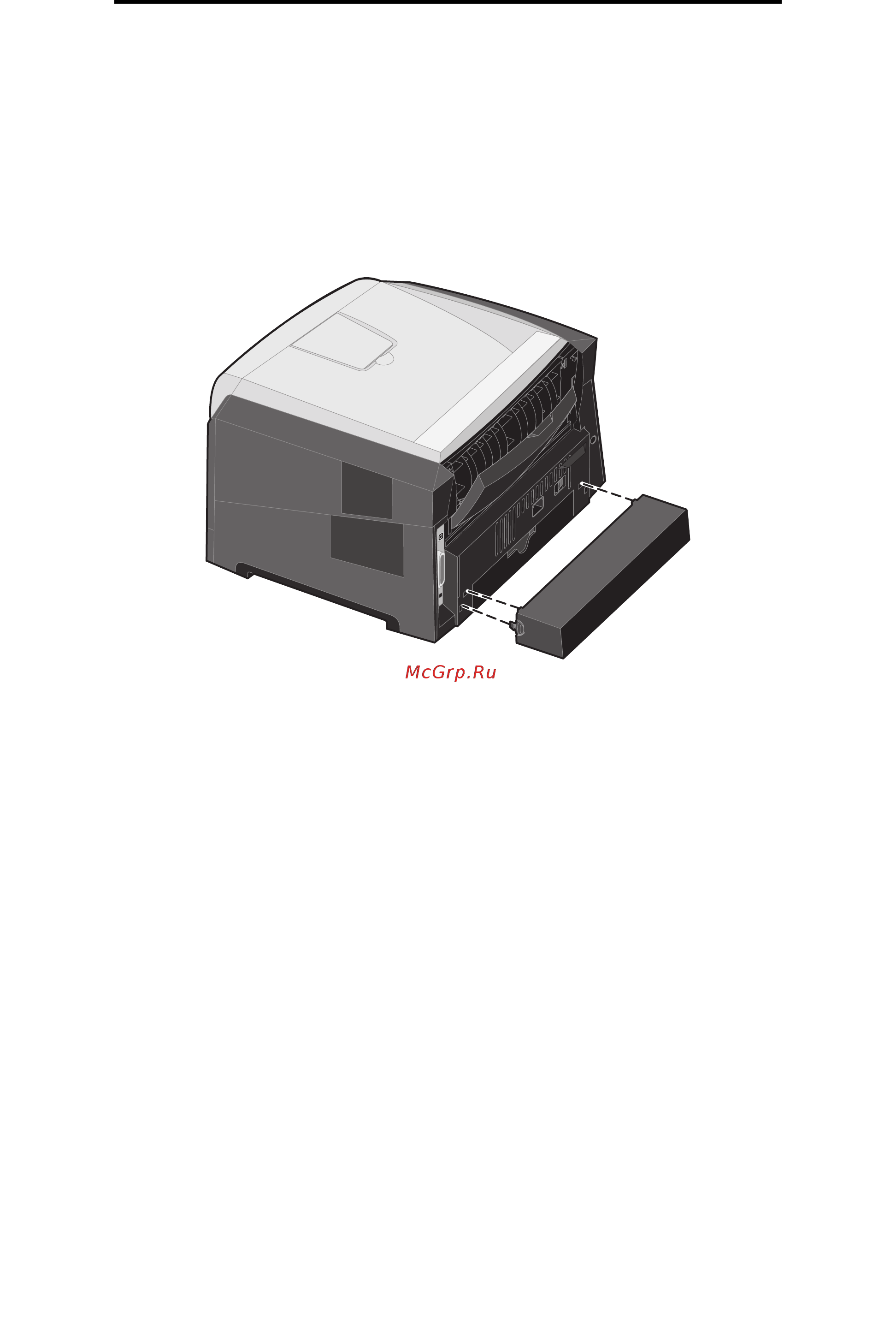 Lexmark E250dn [57/107] Подсоединение пылезащитного чехла