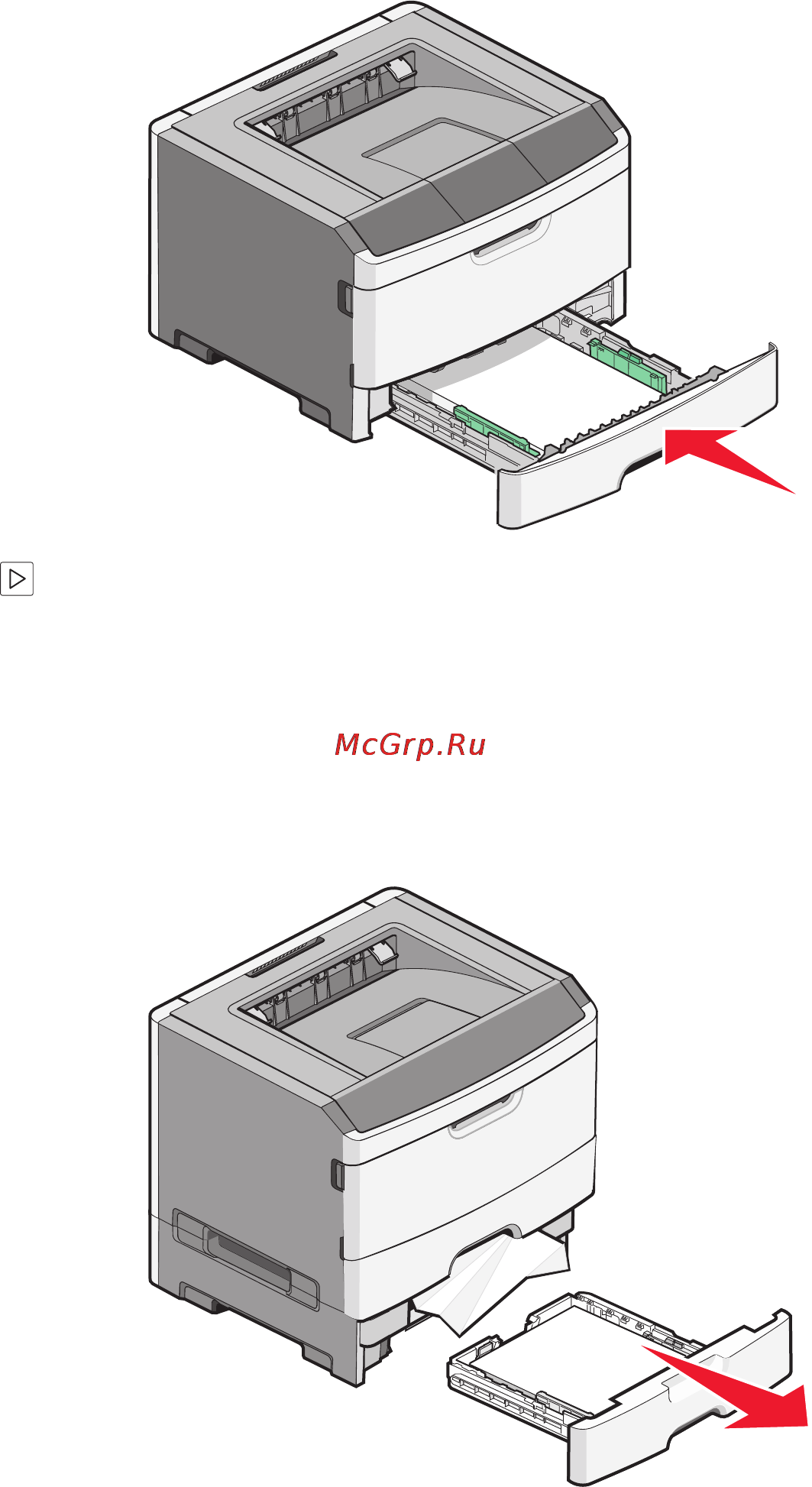 Lexmark E260dn [111/152] Устранение замятий при подаче из лотка 2