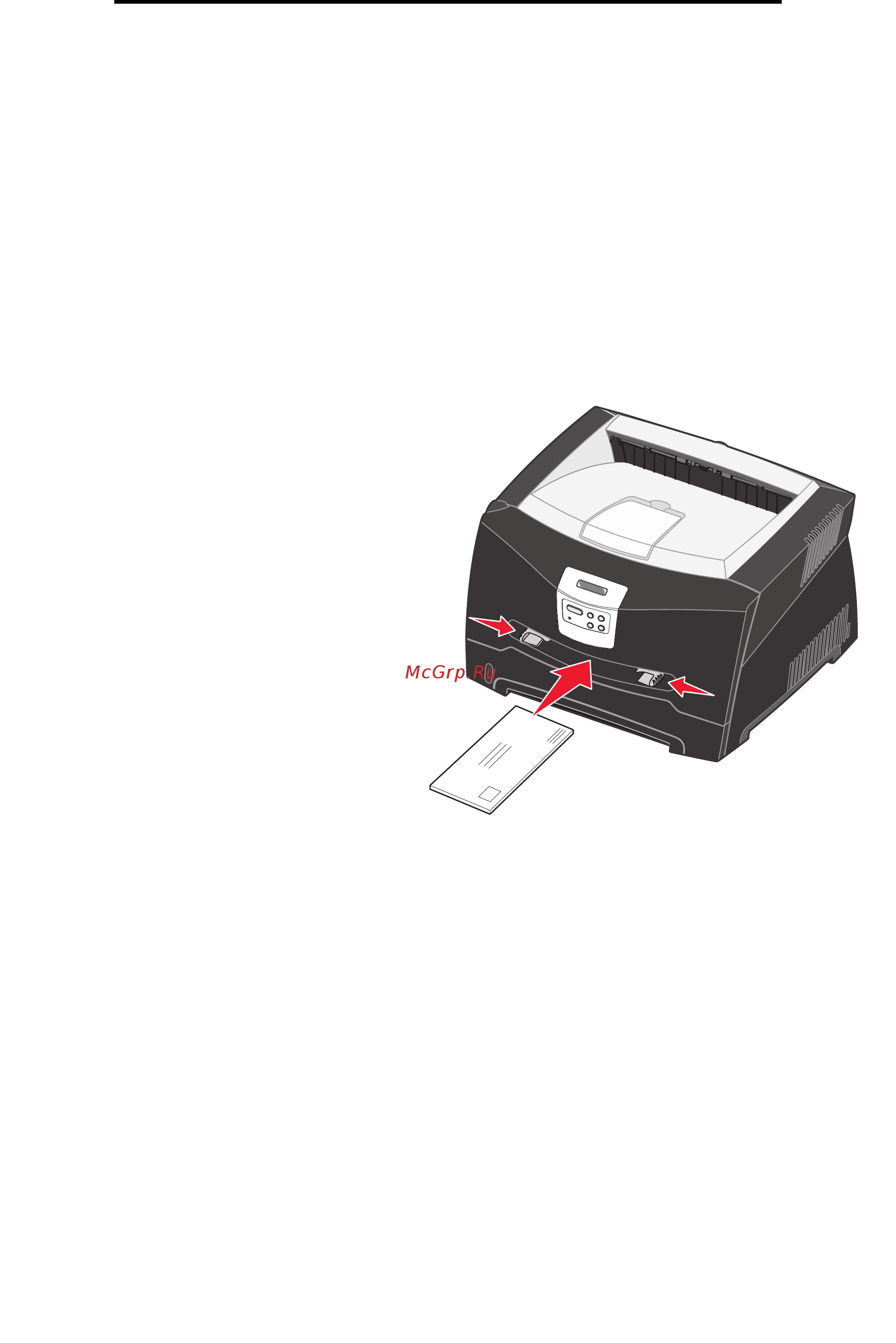 Lexmark E342n [37/132] Загрузка ручного устройства подачи