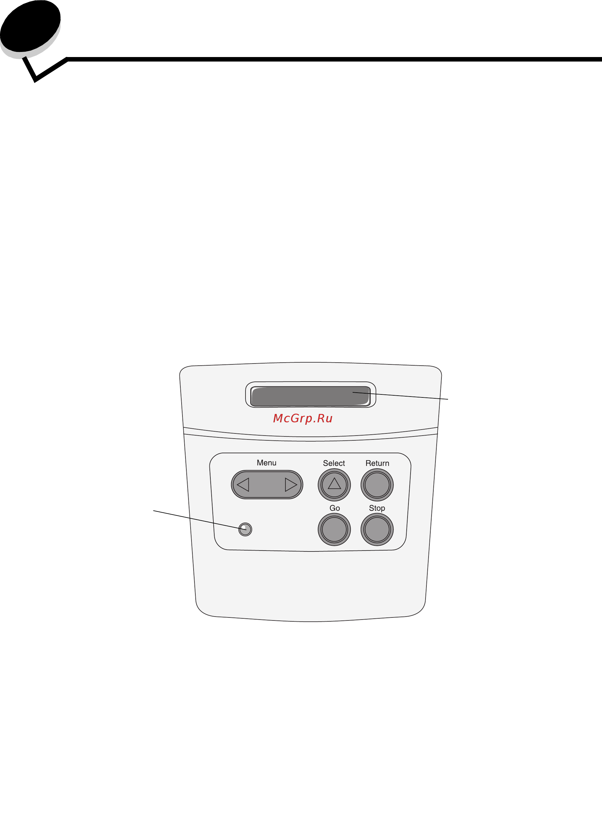 Lexmark E342n [58/132] Знакомство с панелью управления принтера