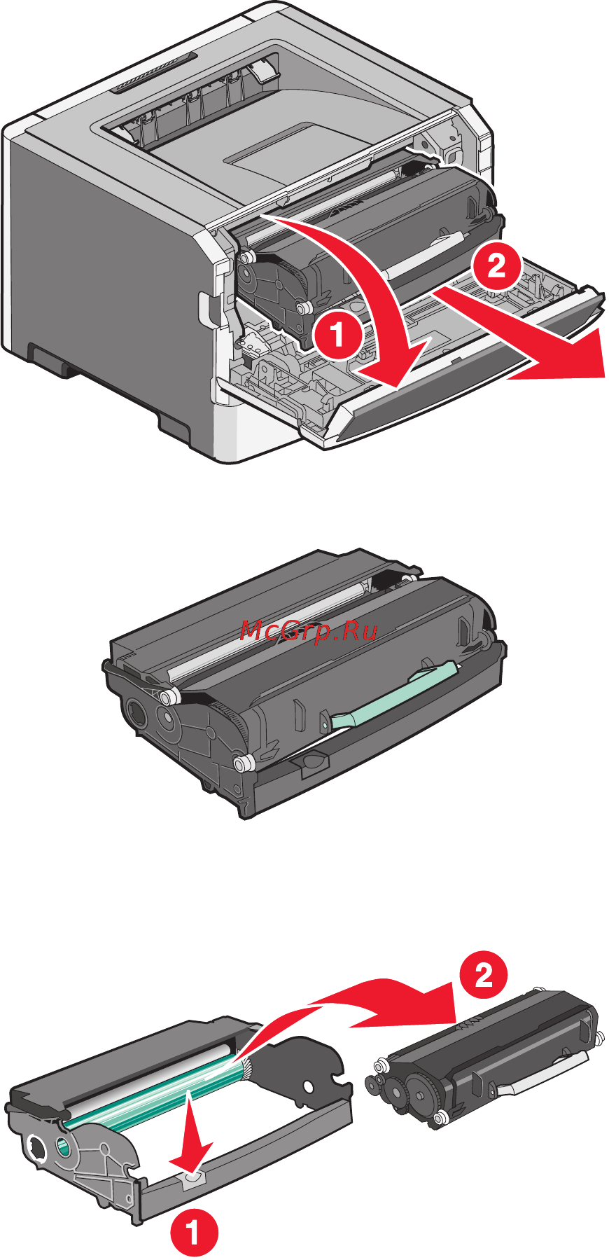 Lexmark E462 Инструкция по эксплуатации онлайн [132/202] 57621