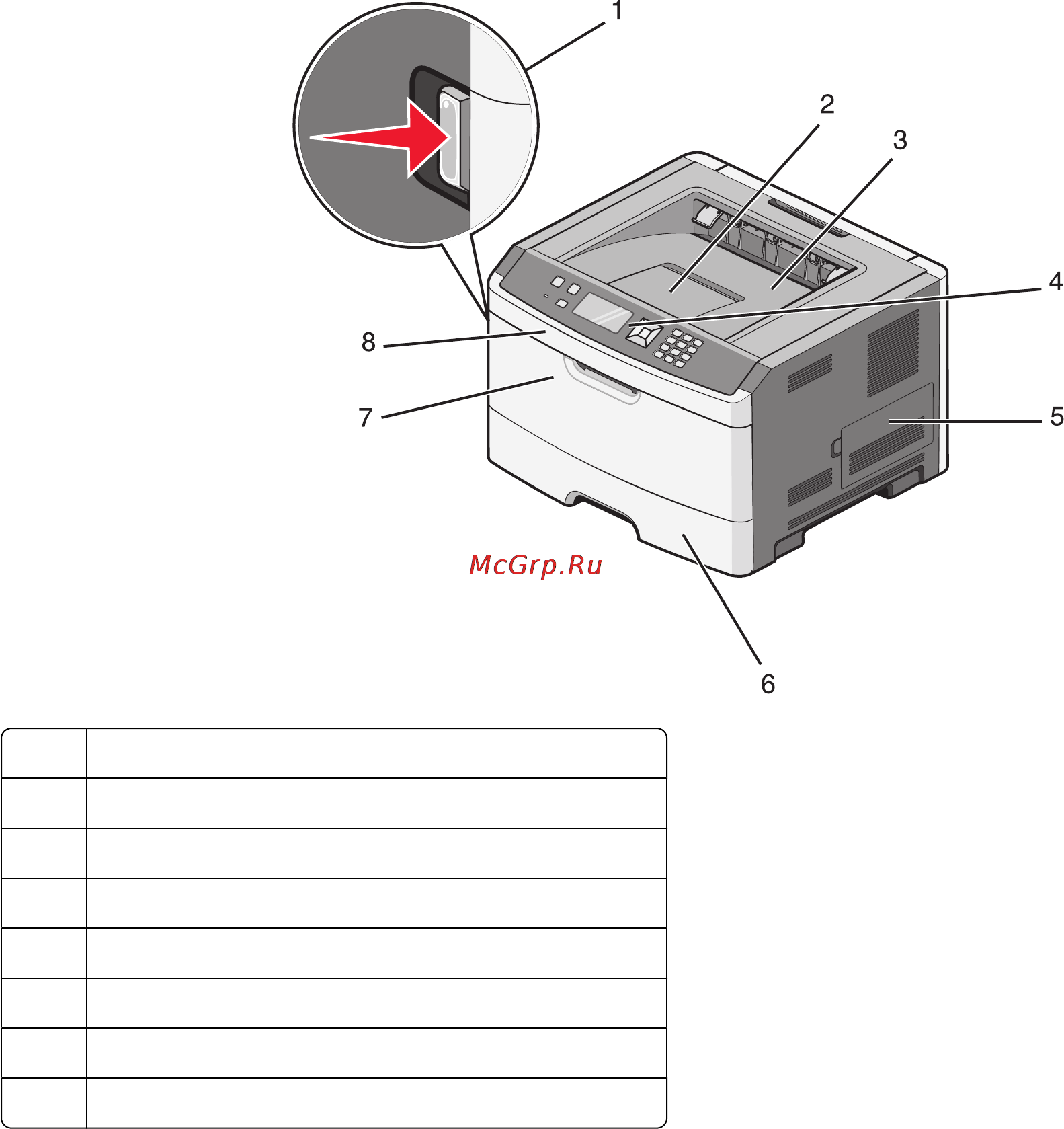 Lexmark E460 [14/202] Информация о принтере